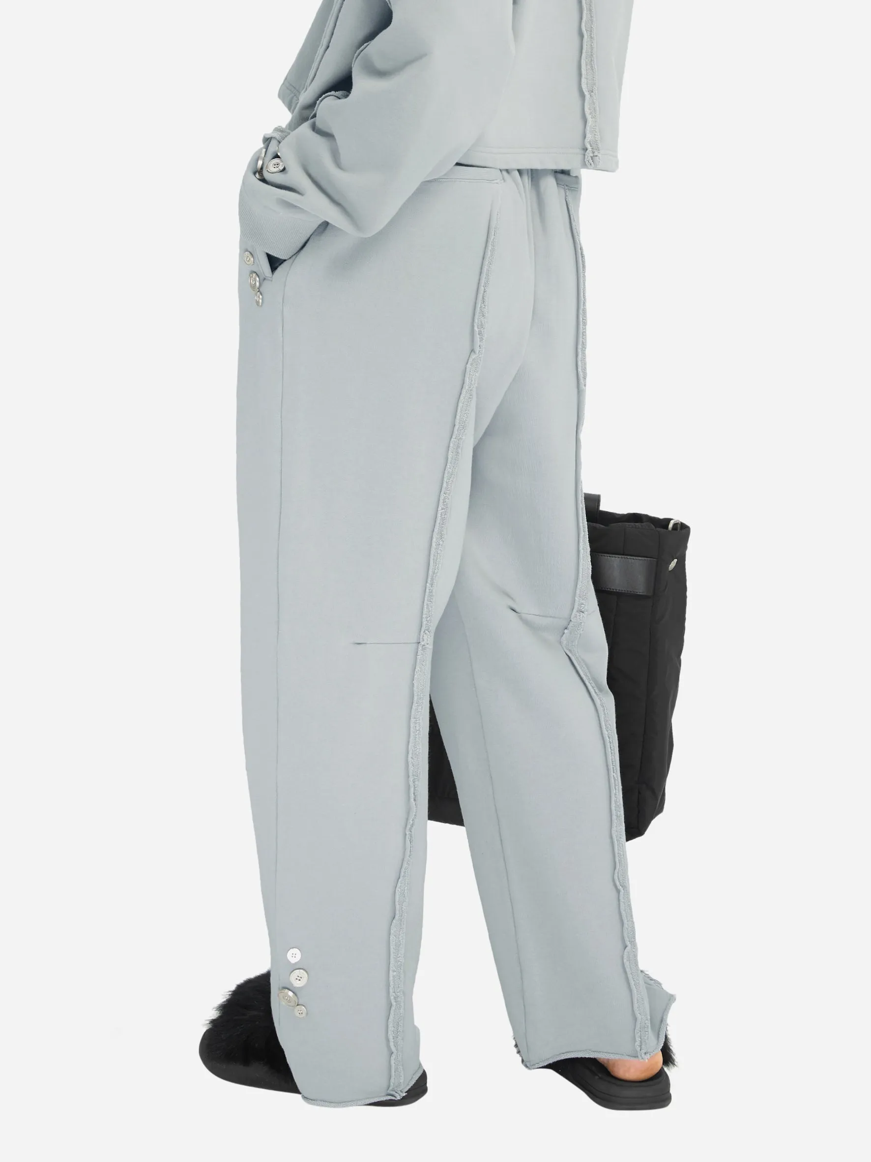 004 - Raw Edge Wide Leg Sweat Pants