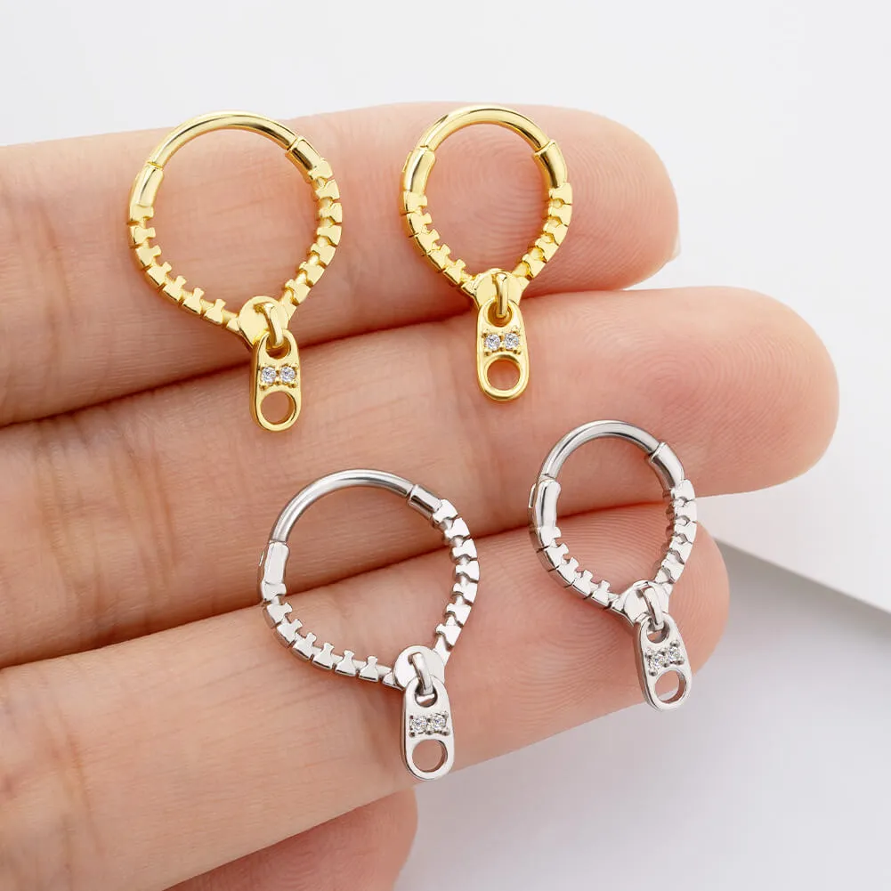 16G Zipper Style Clicker Septum Ring