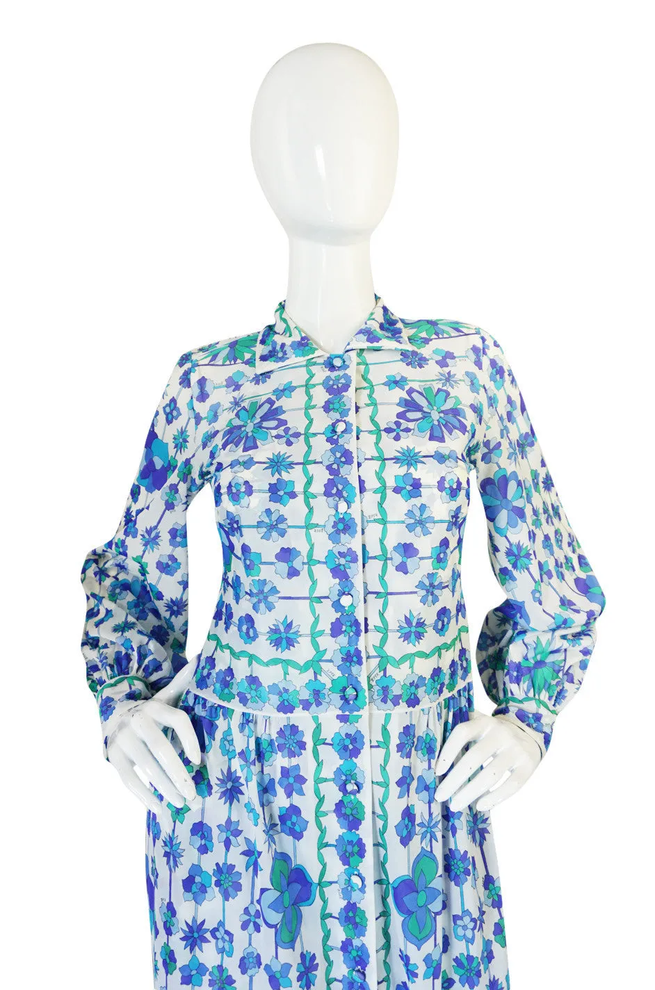 1960s Emilio Pucci Formfit Rogers Floral Print Dress Set