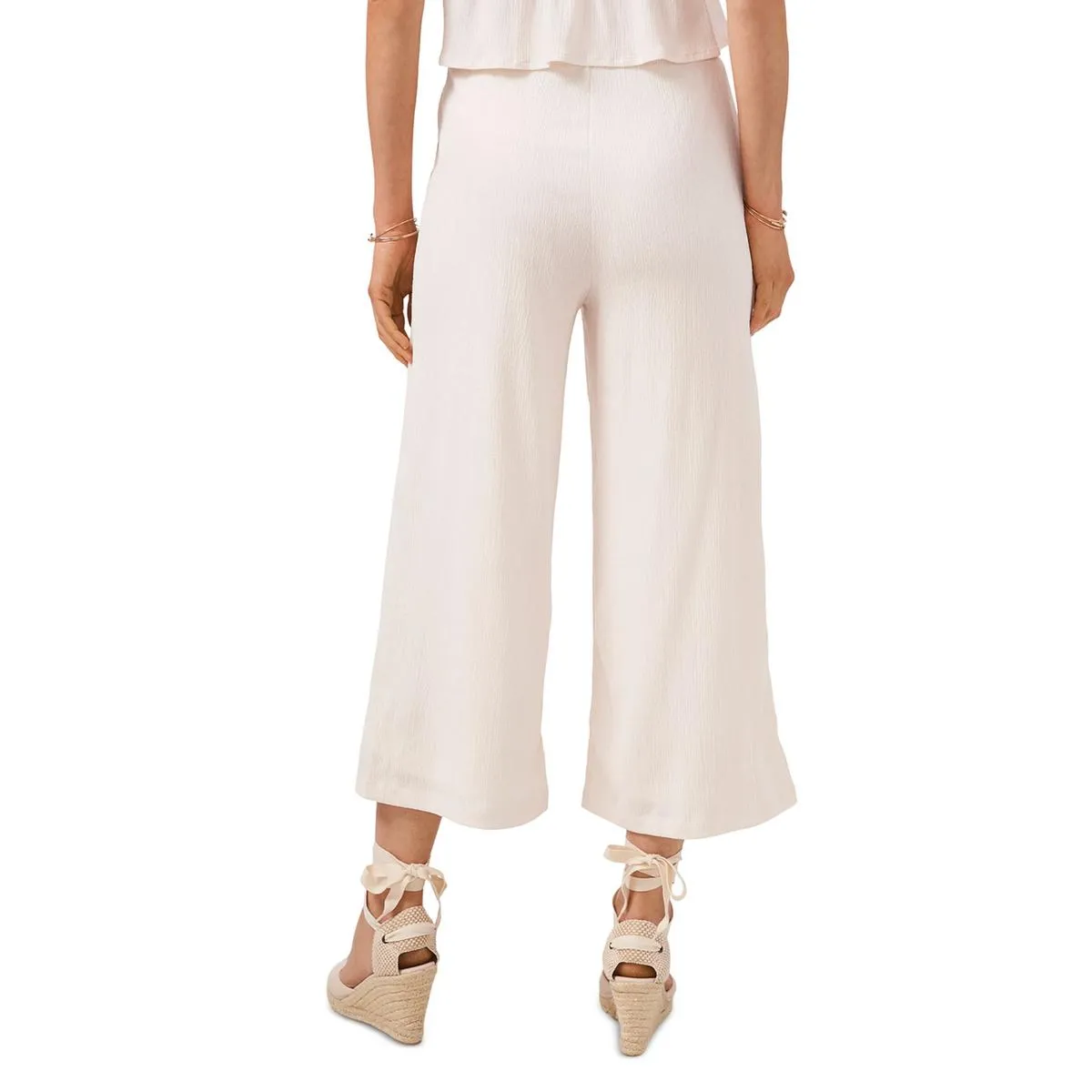 1.State Womens Wide Leg Crop Trouser Pants