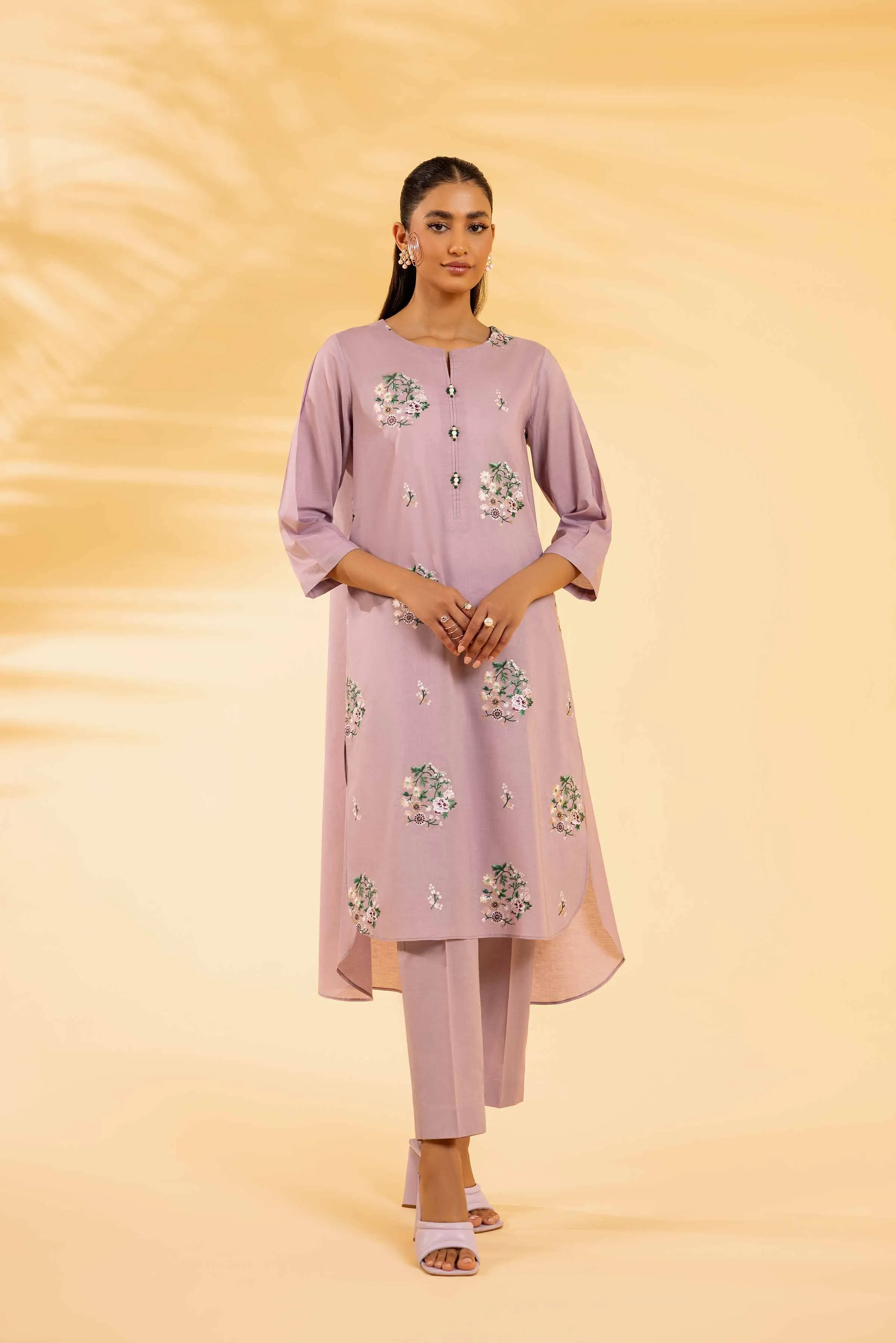 2 Piece - Dyed Embroidered Suit - 42401065