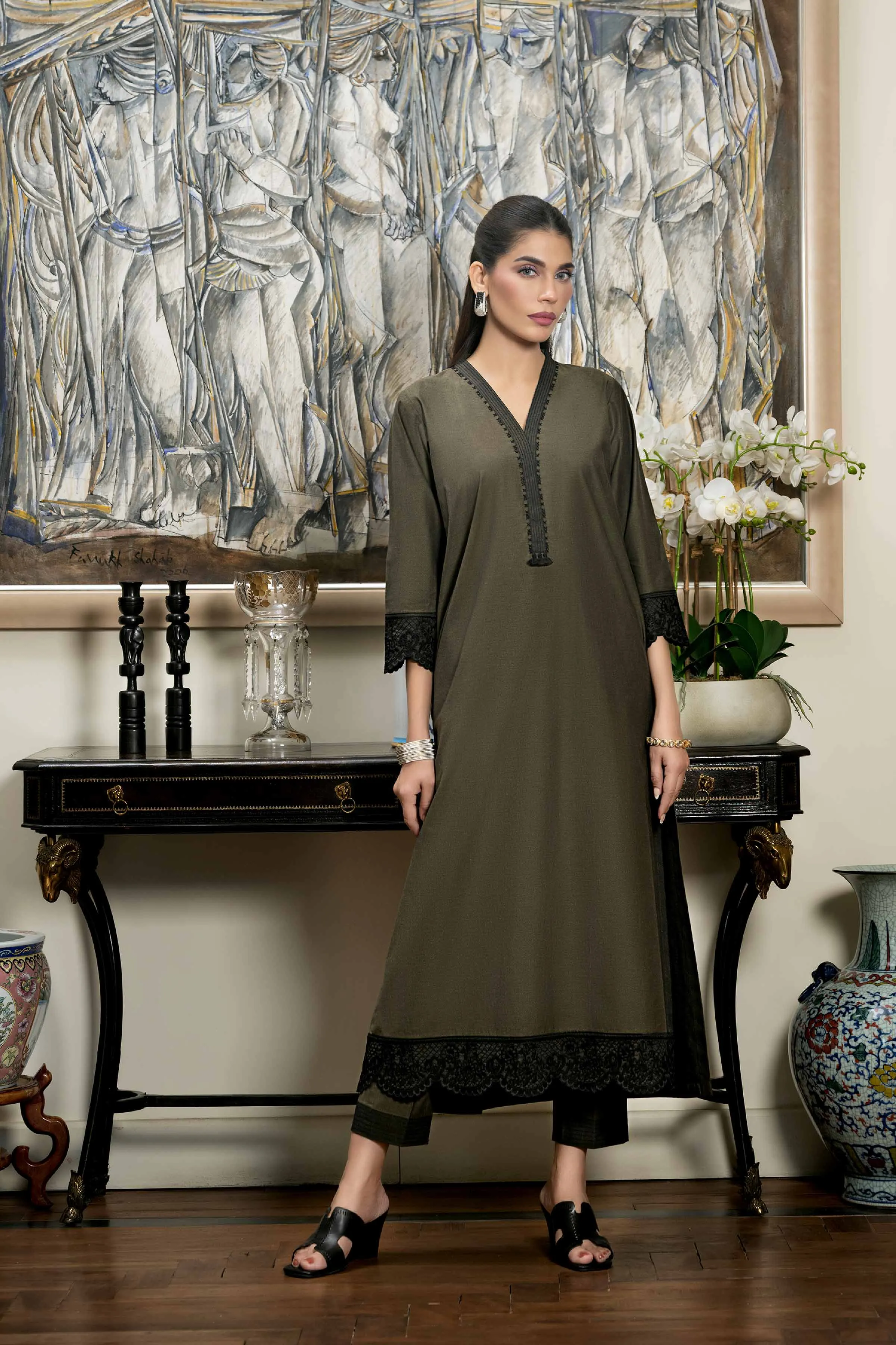 2 Piece - Embroidered Suit - KFW23-102