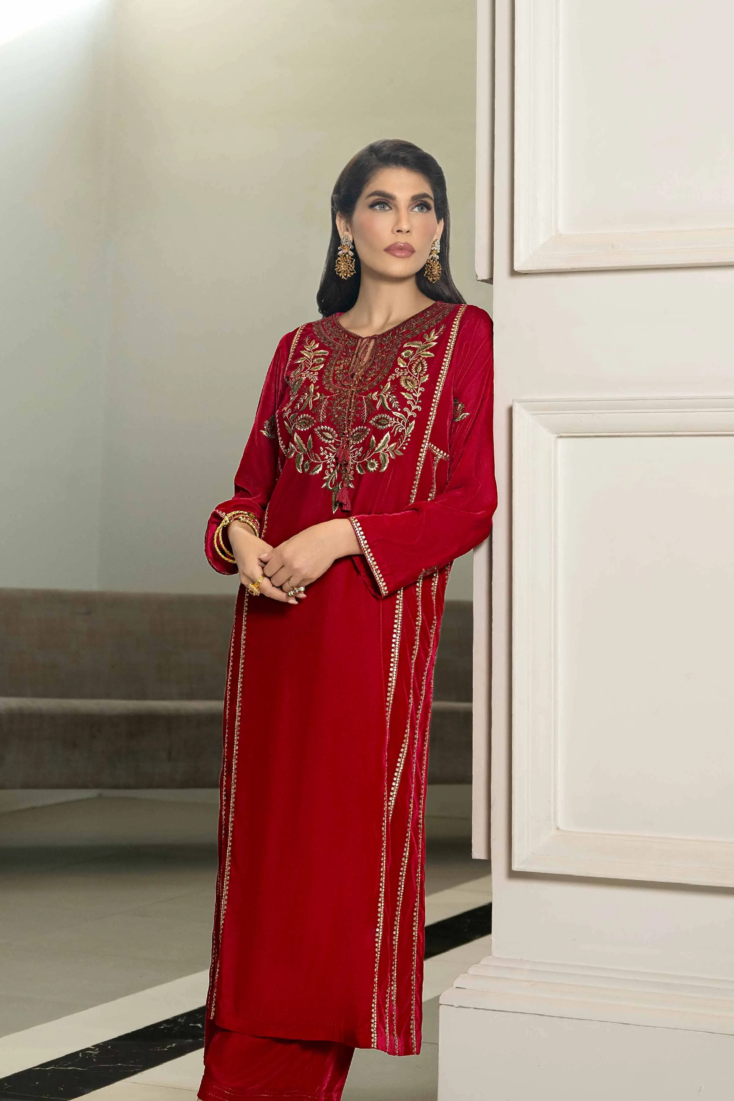 2 Piece - Embroidered Suit - KFW23-19