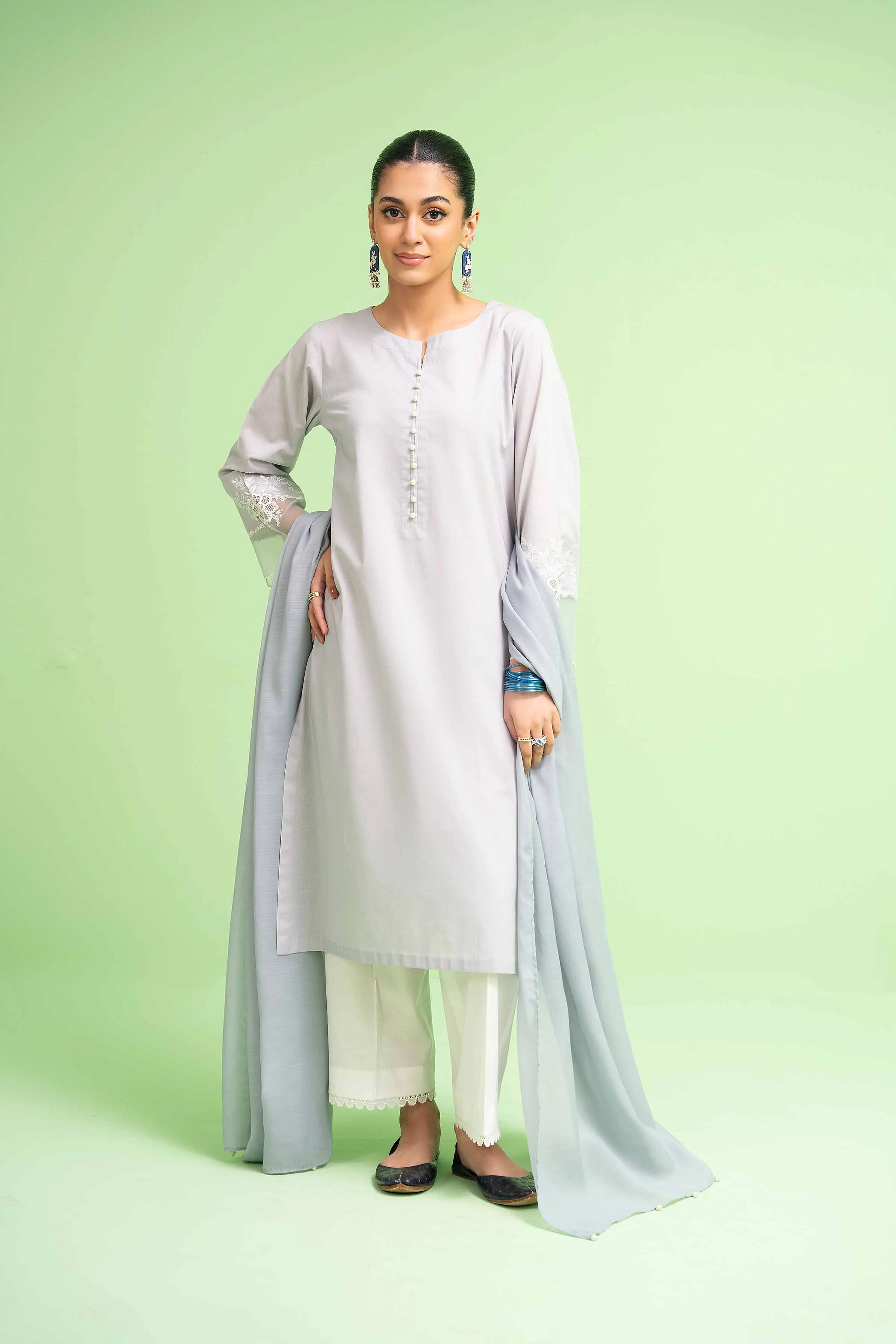 2 Piece - Embroidered Suit - PE24-134