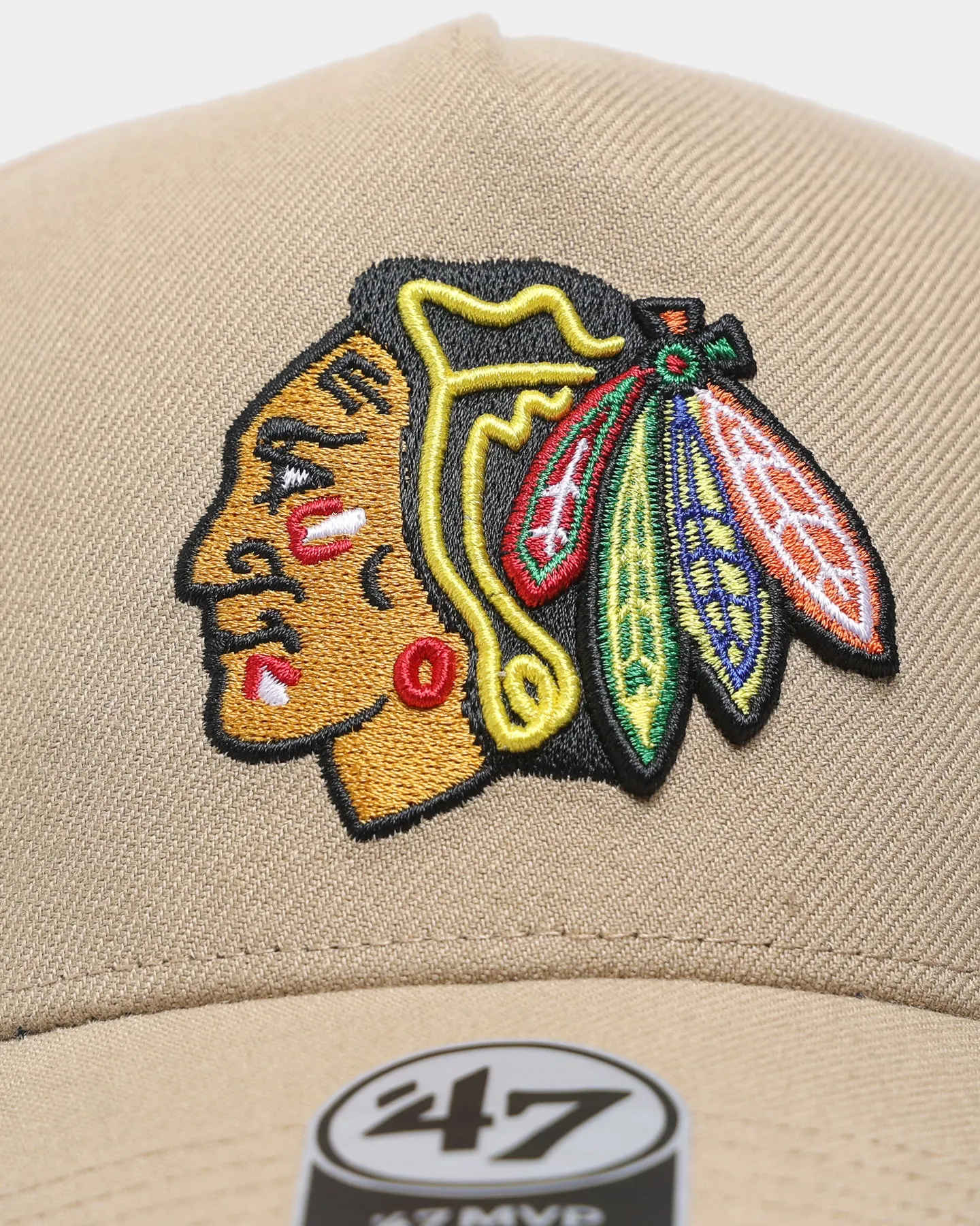 47 Brand Chicago Blackhawks 'Khaki Team' MVP DT Snapback Khaki