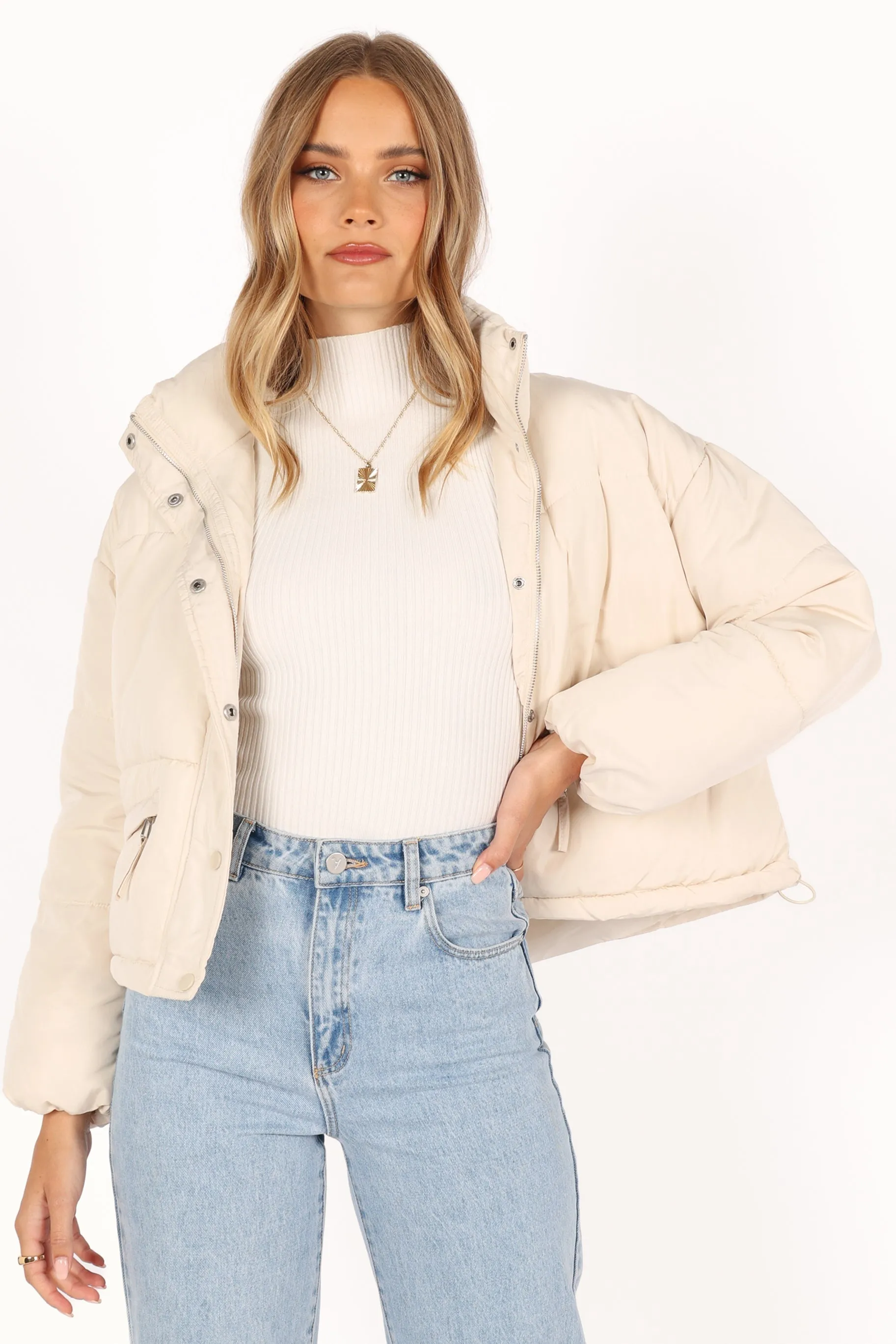 Abigail Puffer Jacket - Cream