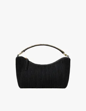 Addy Mini Pleated Baguette - Black