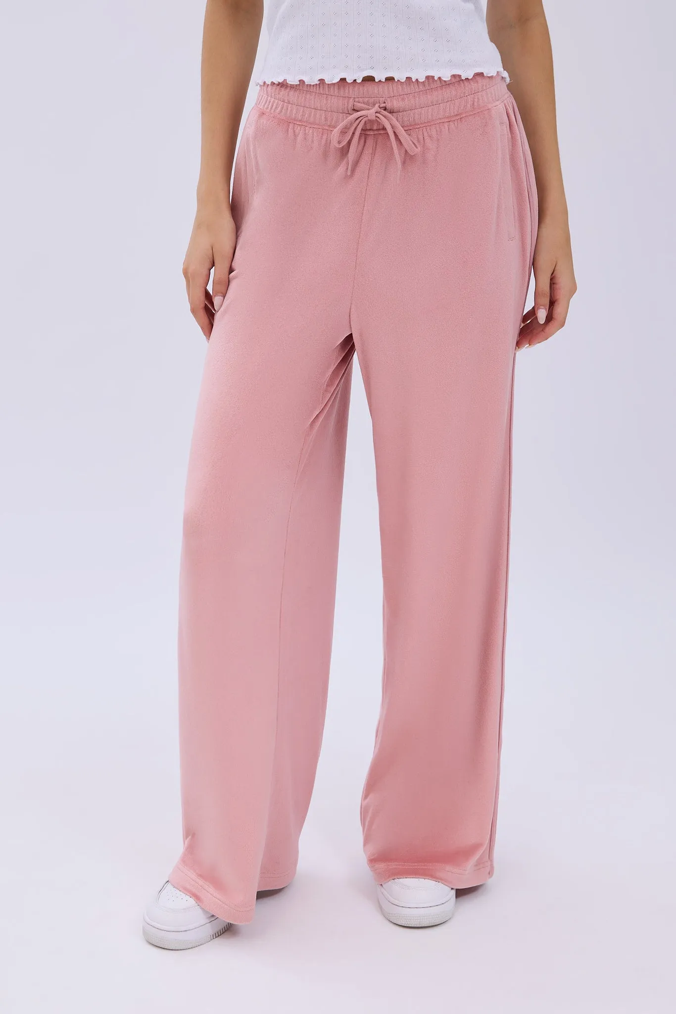 AERO Velour Wide Leg Sweatpants