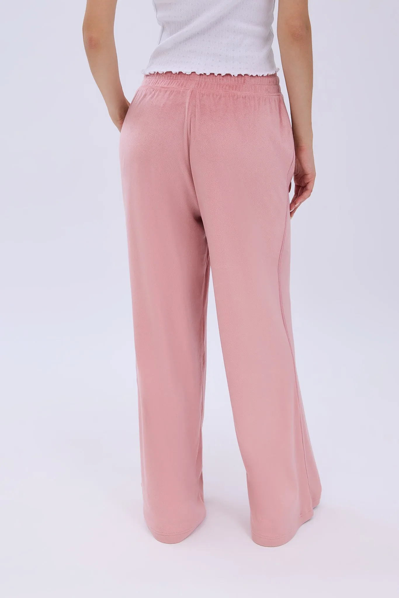 AERO Velour Wide Leg Sweatpants