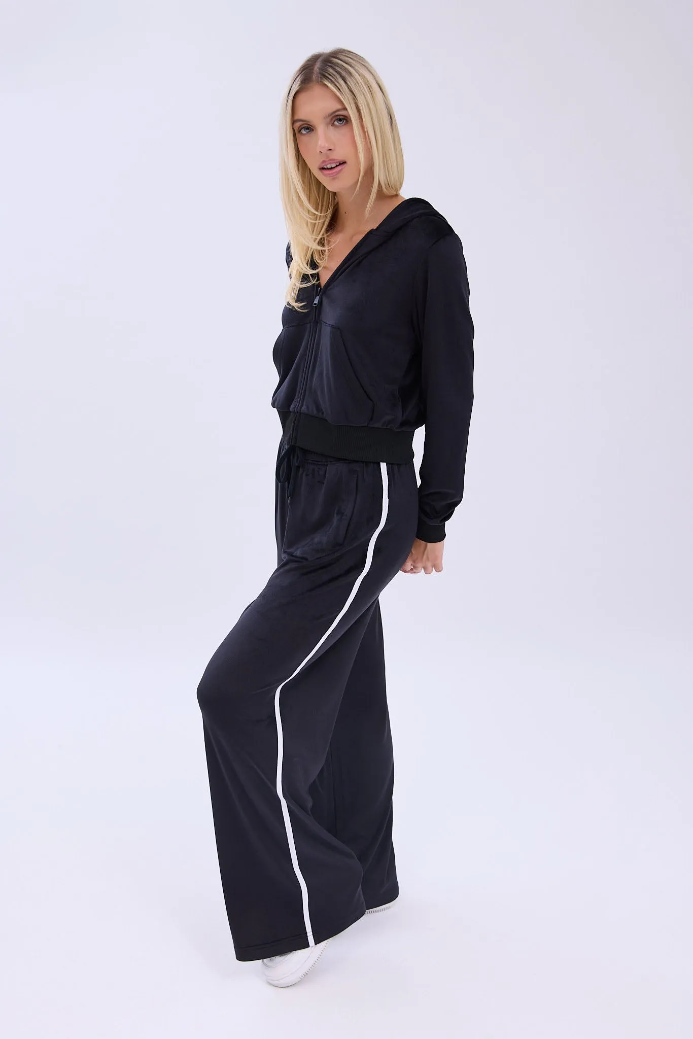 AERO Velour Wide Leg Sweatpants