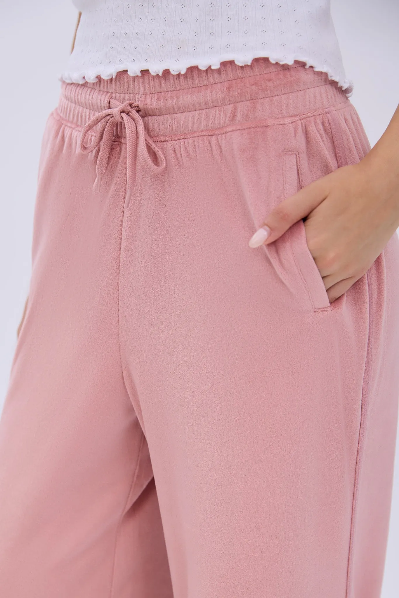 AERO Velour Wide Leg Sweatpants