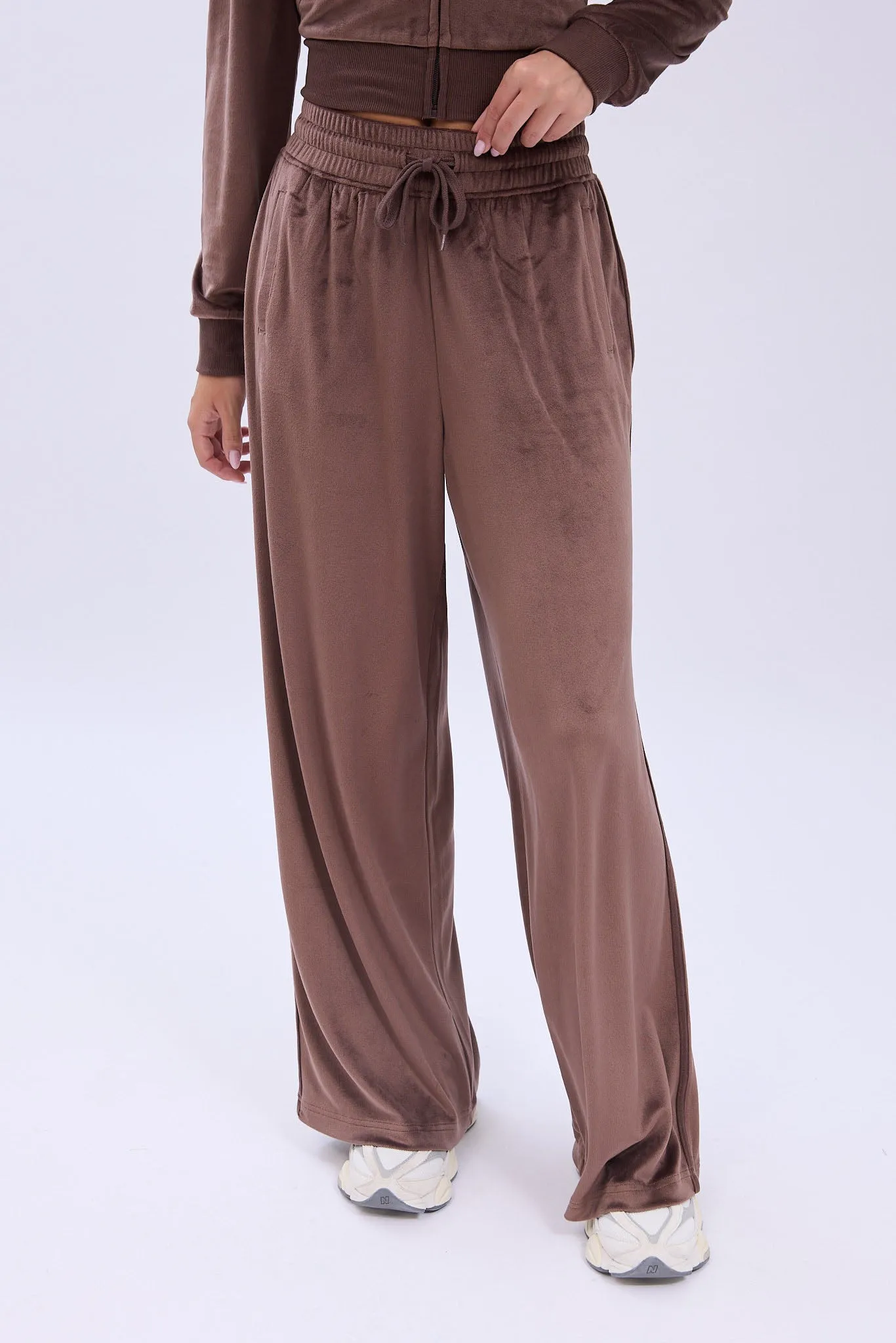 AERO Velour Wide Leg Sweatpants