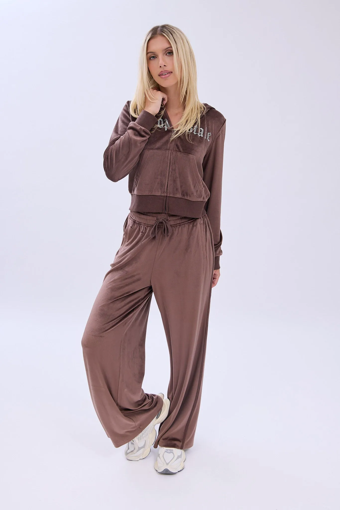 AERO Velour Wide Leg Sweatpants