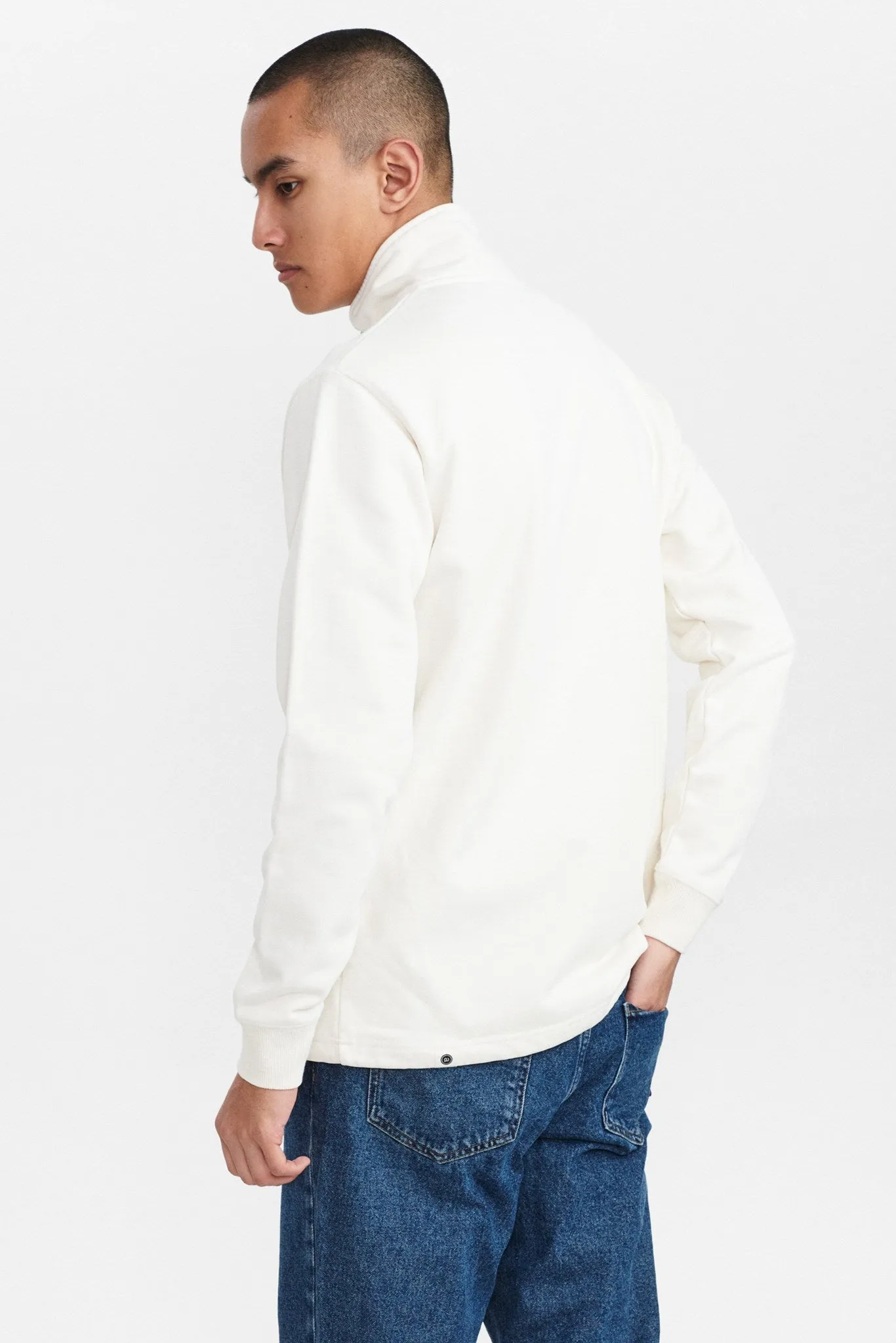 AKCLAUS HALF ZIP RELAXED SWEAT - Tofu