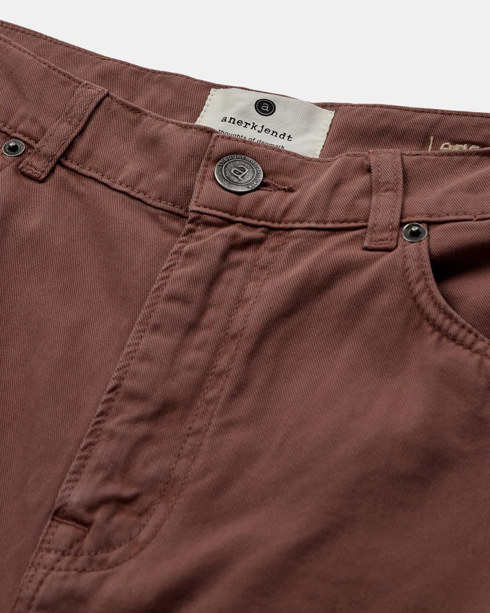 AKJANIC GARMENT DYED PANTS - Cognac