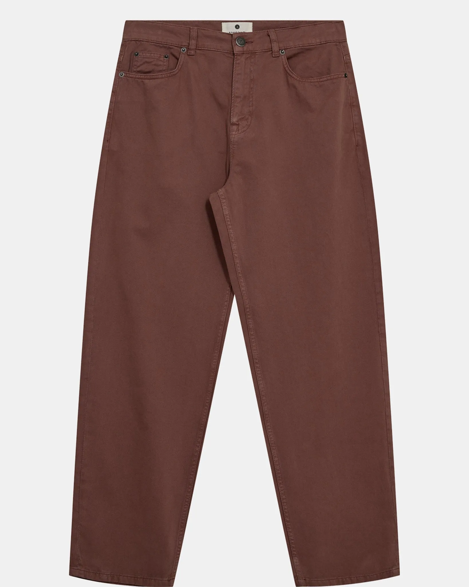 AKJANIC GARMENT DYED PANTS - Cognac