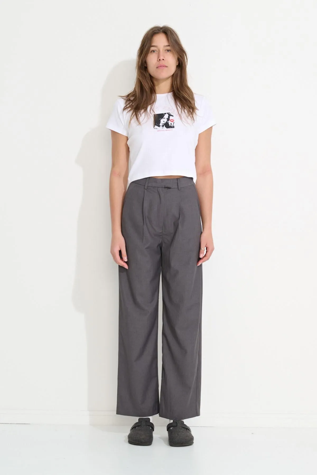 Aquarius Pleated Pant | Charcoal