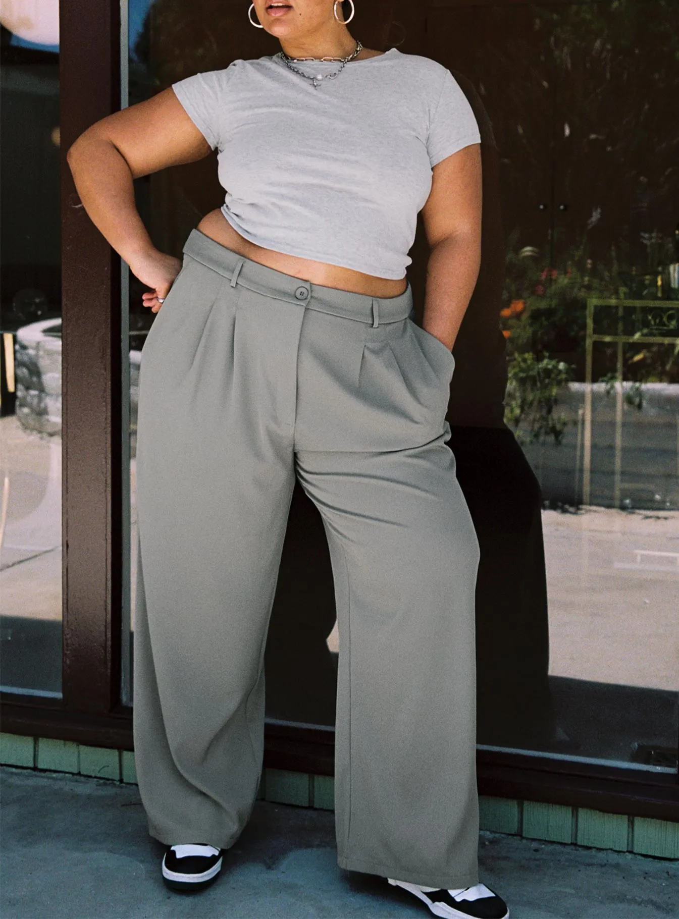 Archer Pants Light Grey Curve