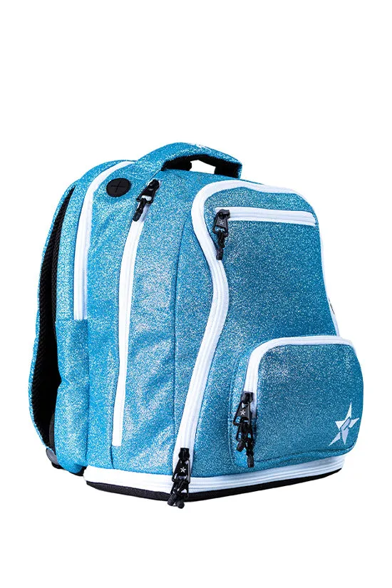 Arctic Blue Rebel Baby Dream Bag with White Zipper