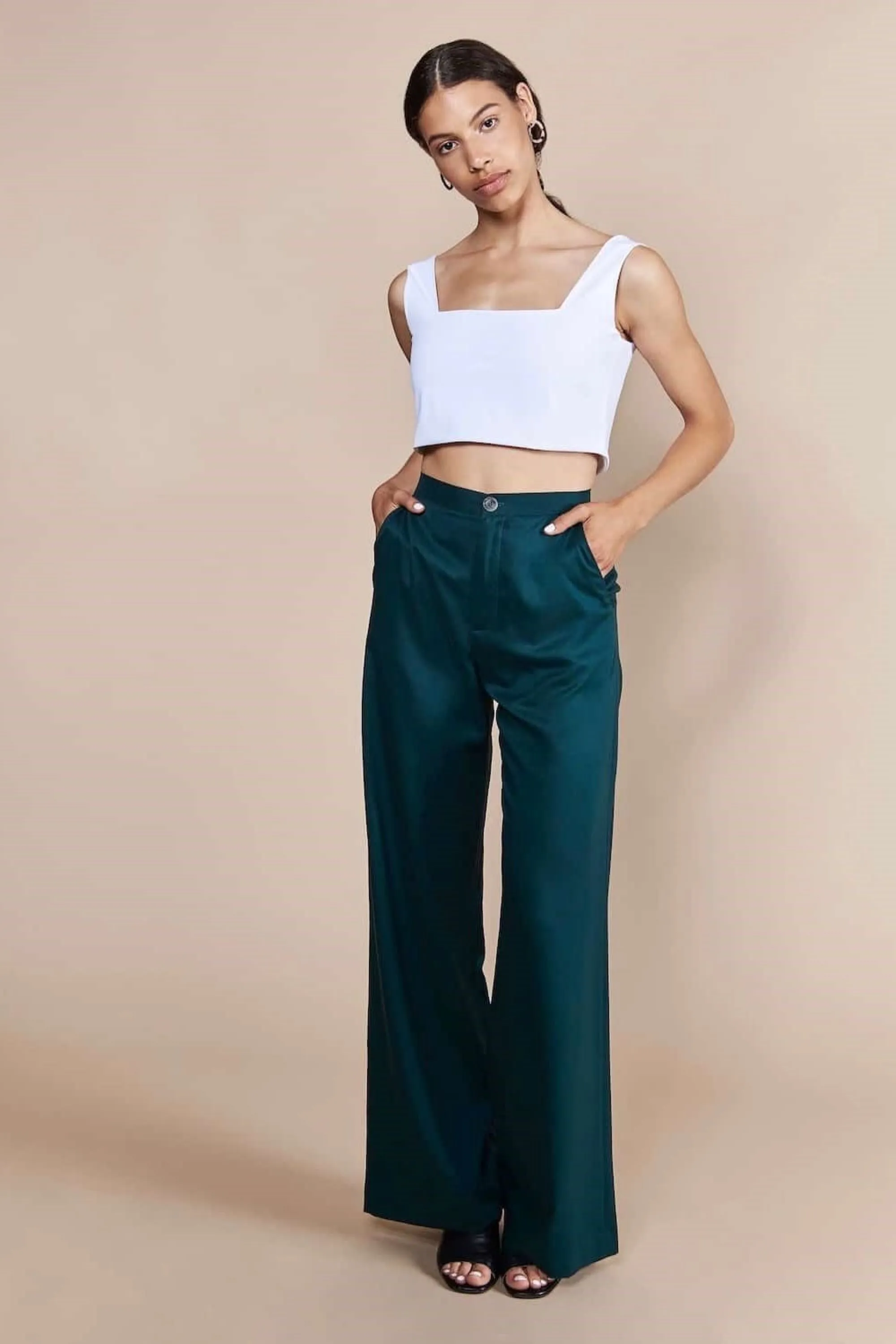 arouca wide pants smaragd green