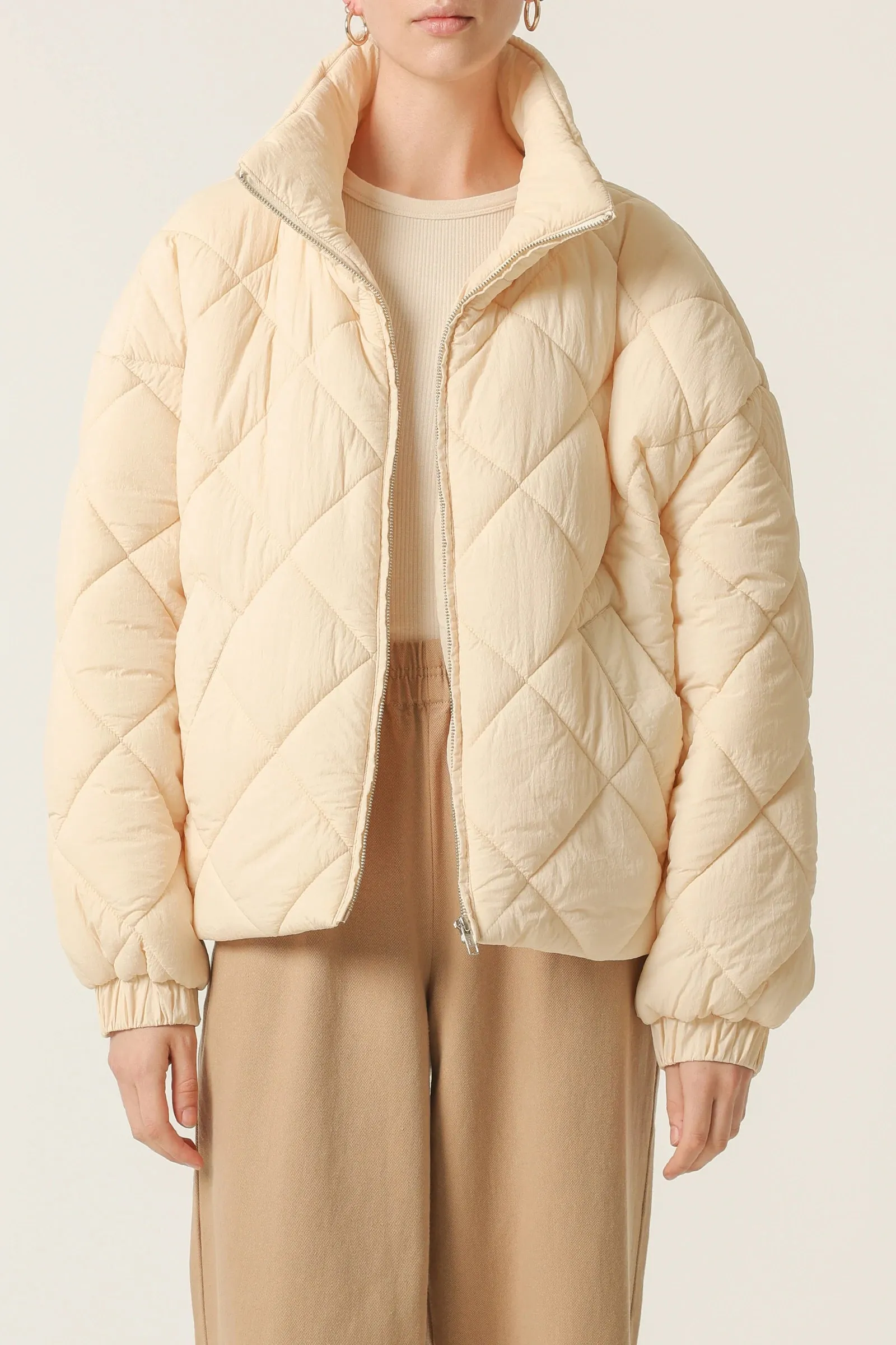 Asha Puffer Jacket- Wheat