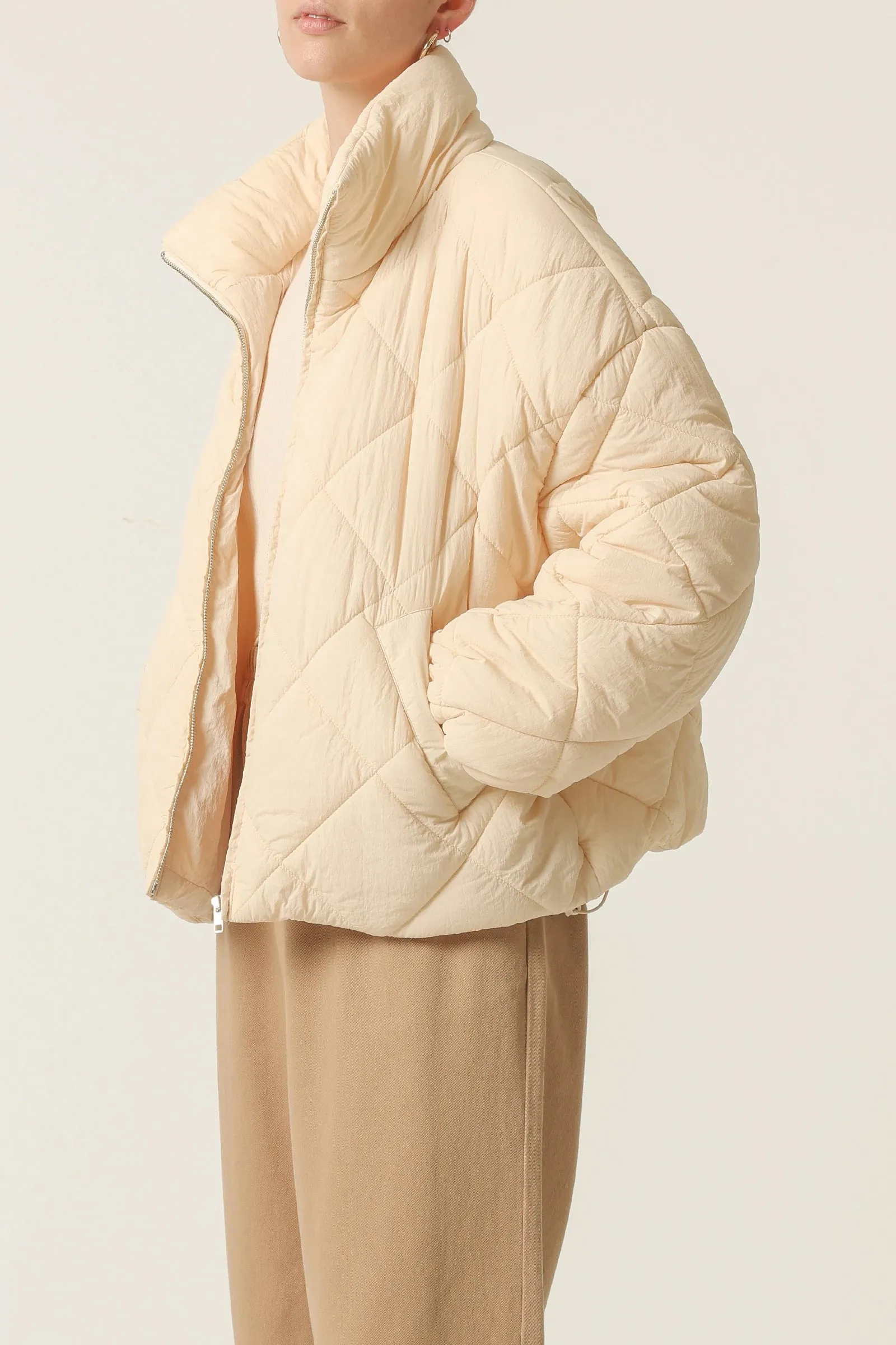 Asha Puffer Jacket- Wheat