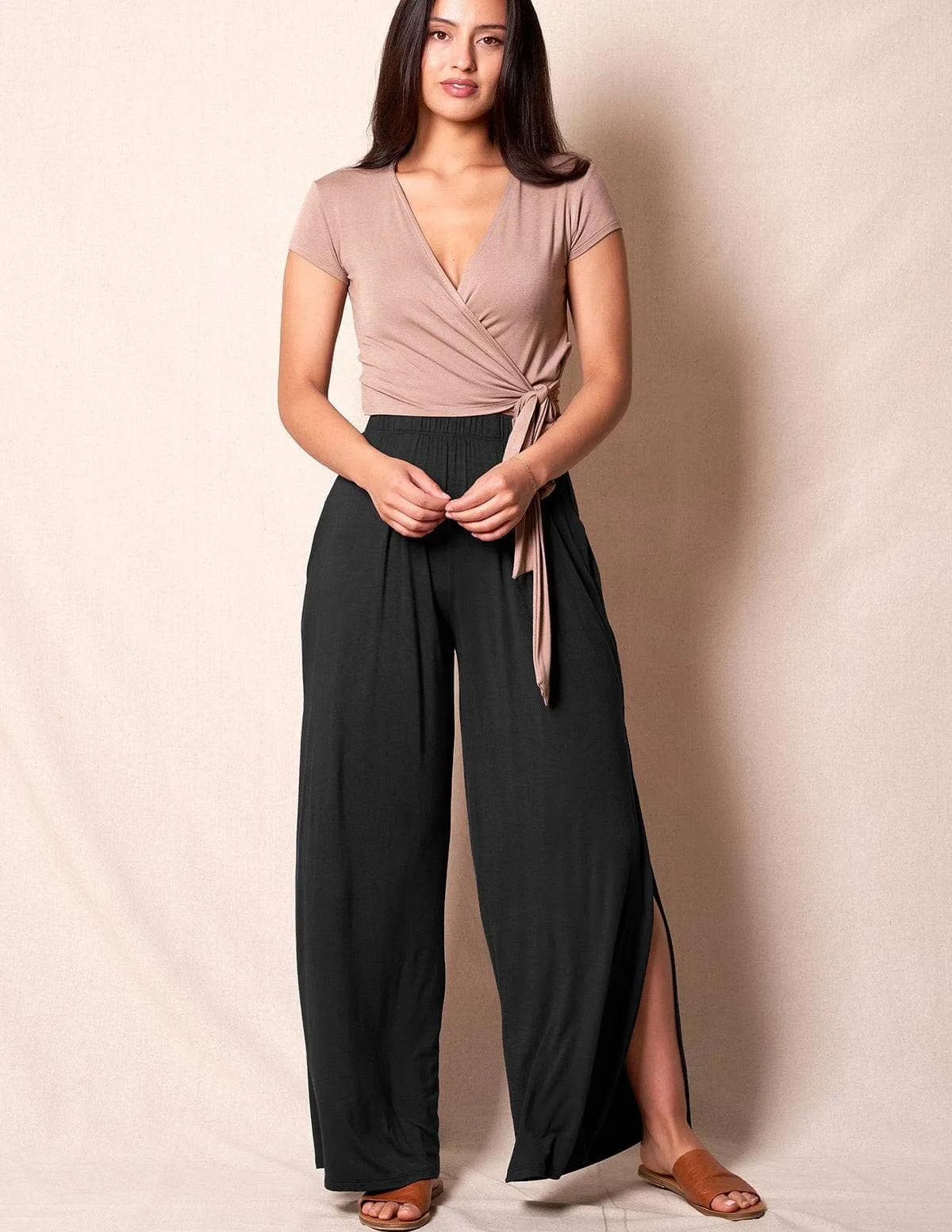 Bamboo Slit Pants