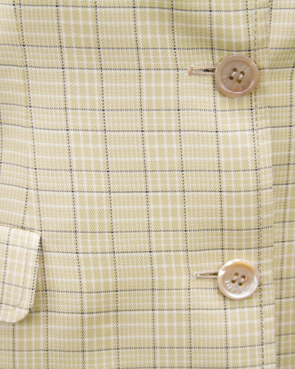 Beige Glen Check Silk Skirt Suit