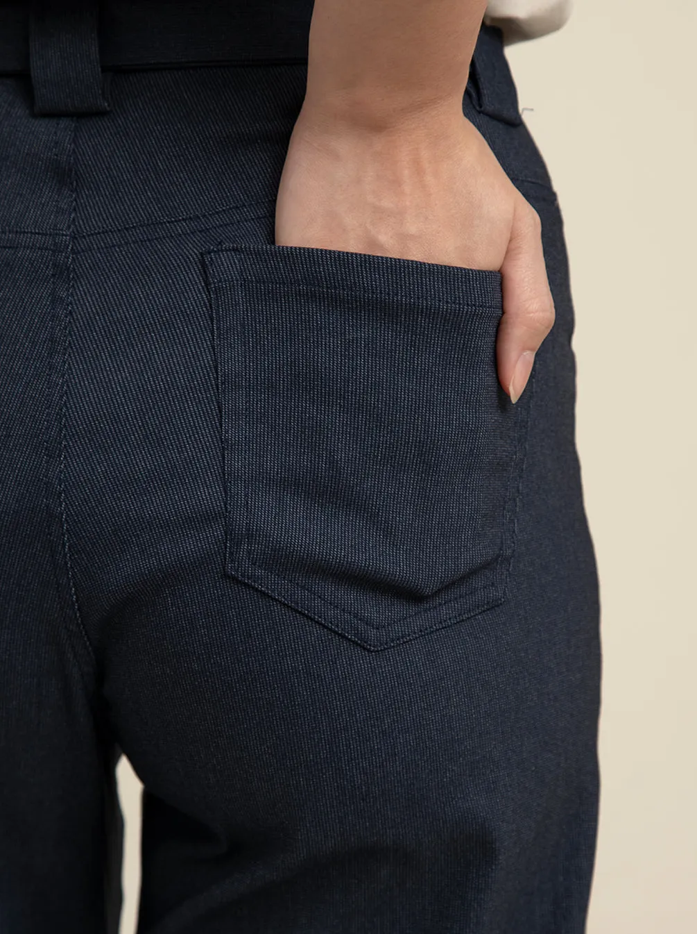 BELVIE PANTS PLAIN MIDNIGHT