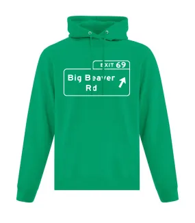 Big Beaver Rd Hooded Sweatshirt