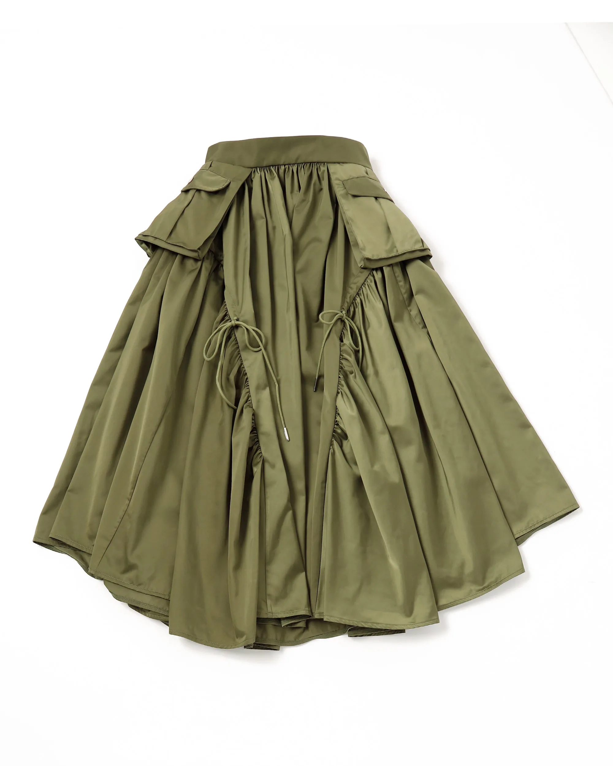 BIG POCKET GATHER SKIRT (KHAKI)