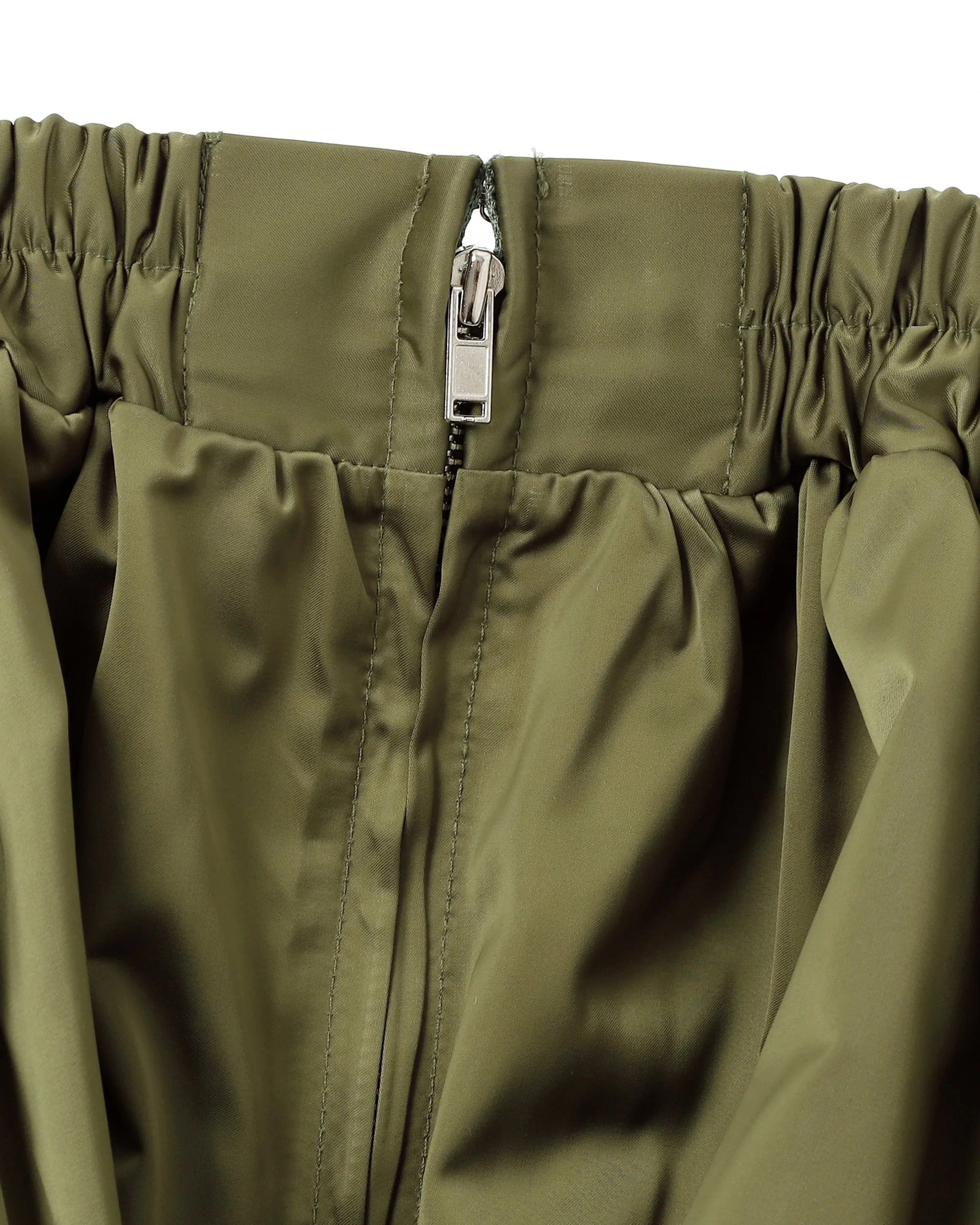 BIG POCKET GATHER SKIRT (KHAKI)