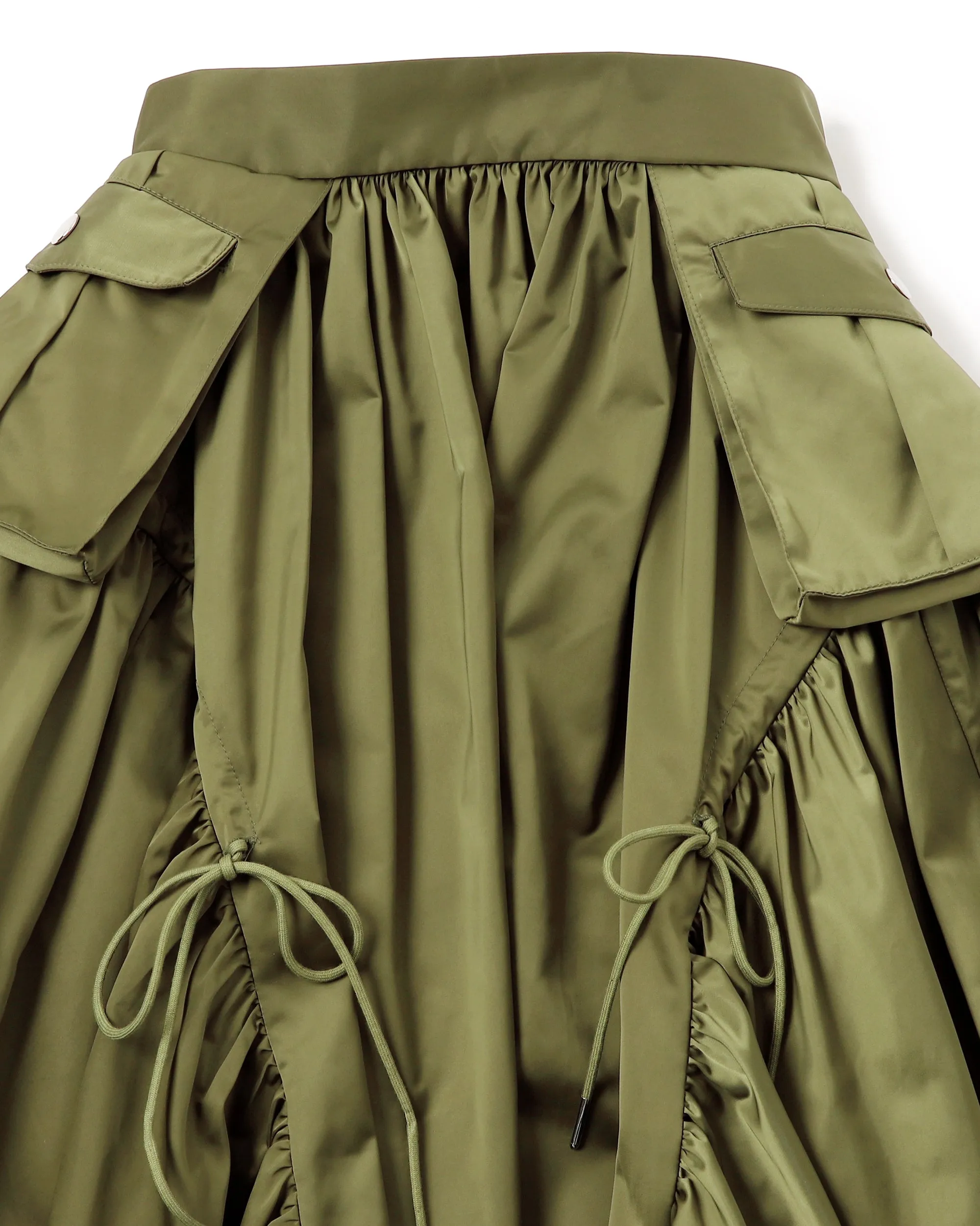 BIG POCKET GATHER SKIRT (KHAKI)