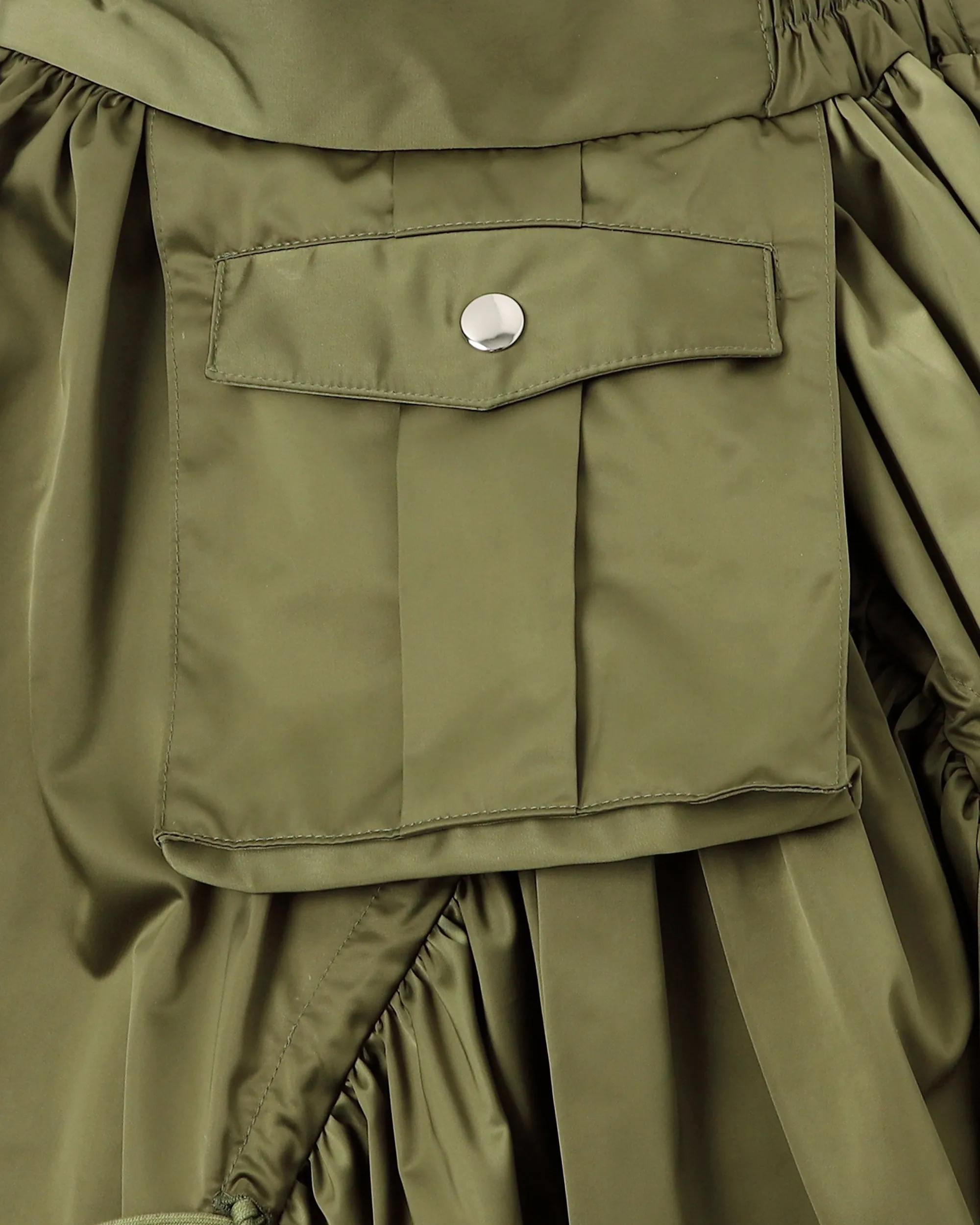 BIG POCKET GATHER SKIRT (KHAKI)