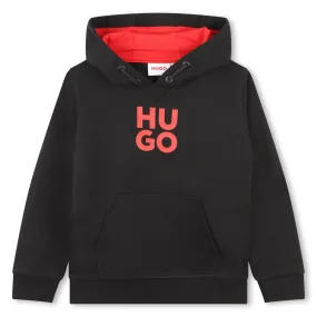 Black Logo Hooded Sweatshirt