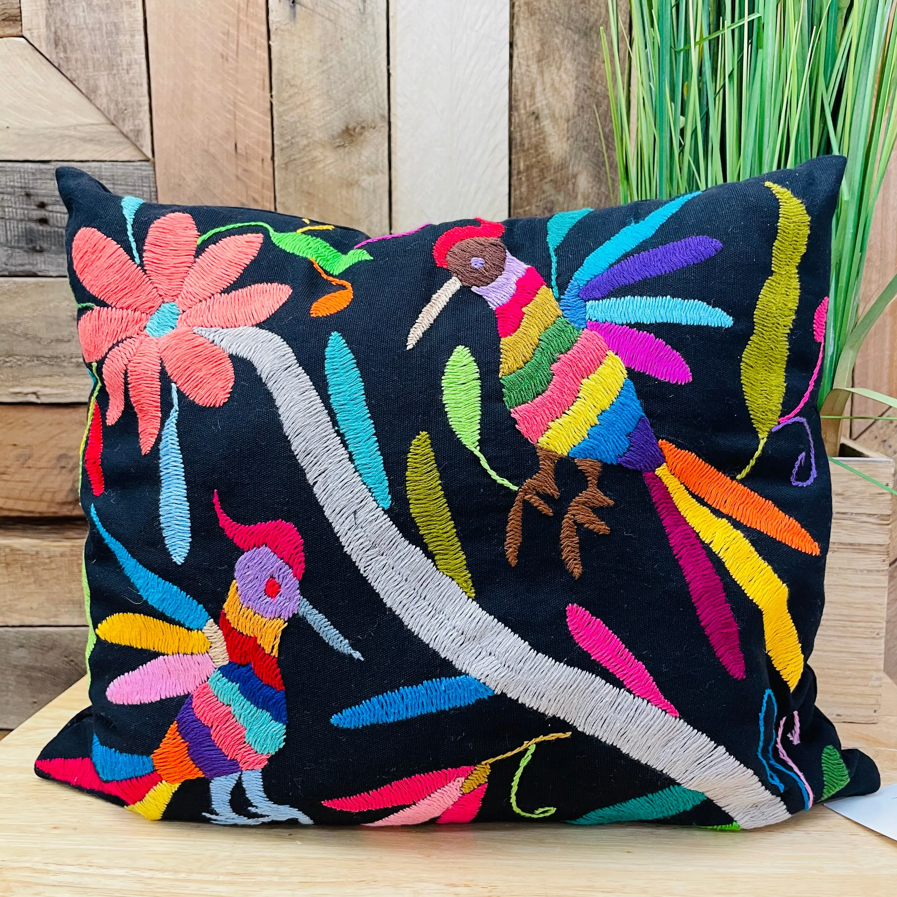 Black Otomi Decorative Pillow Cases - with Zipper