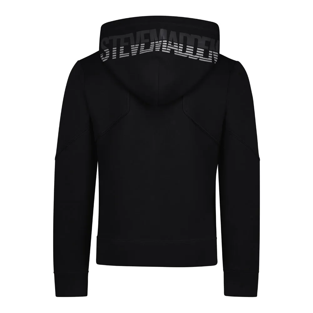 BLACK SCUBA ZIP THRU HOODED SWEAT