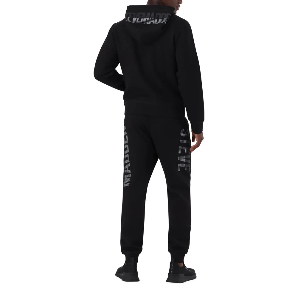 BLACK SCUBA ZIP THRU HOODED SWEAT