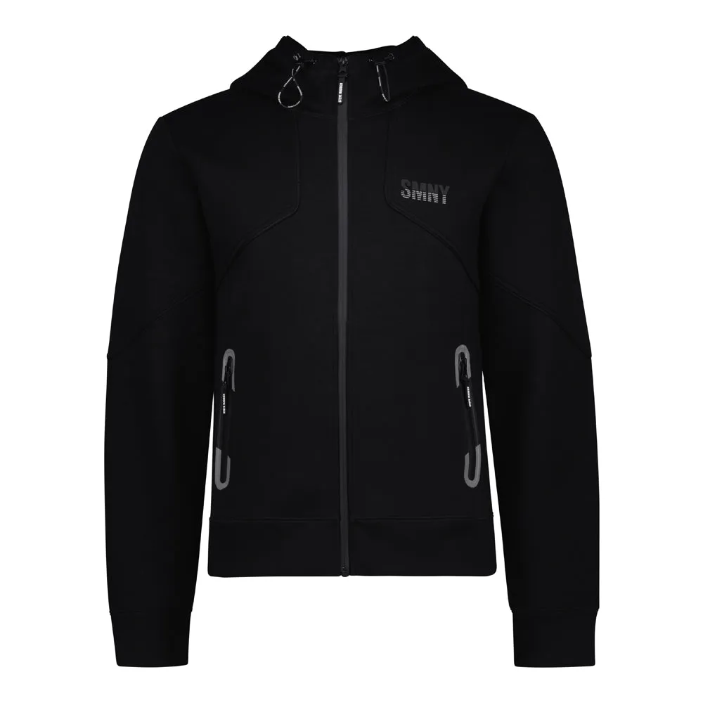 BLACK SCUBA ZIP THRU HOODED SWEAT