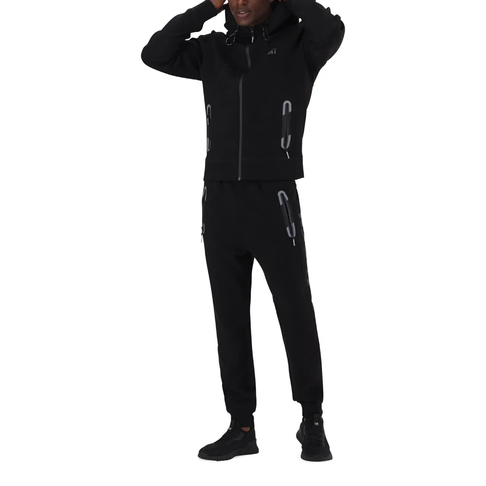 BLACK SCUBA ZIP THRU HOODED SWEAT