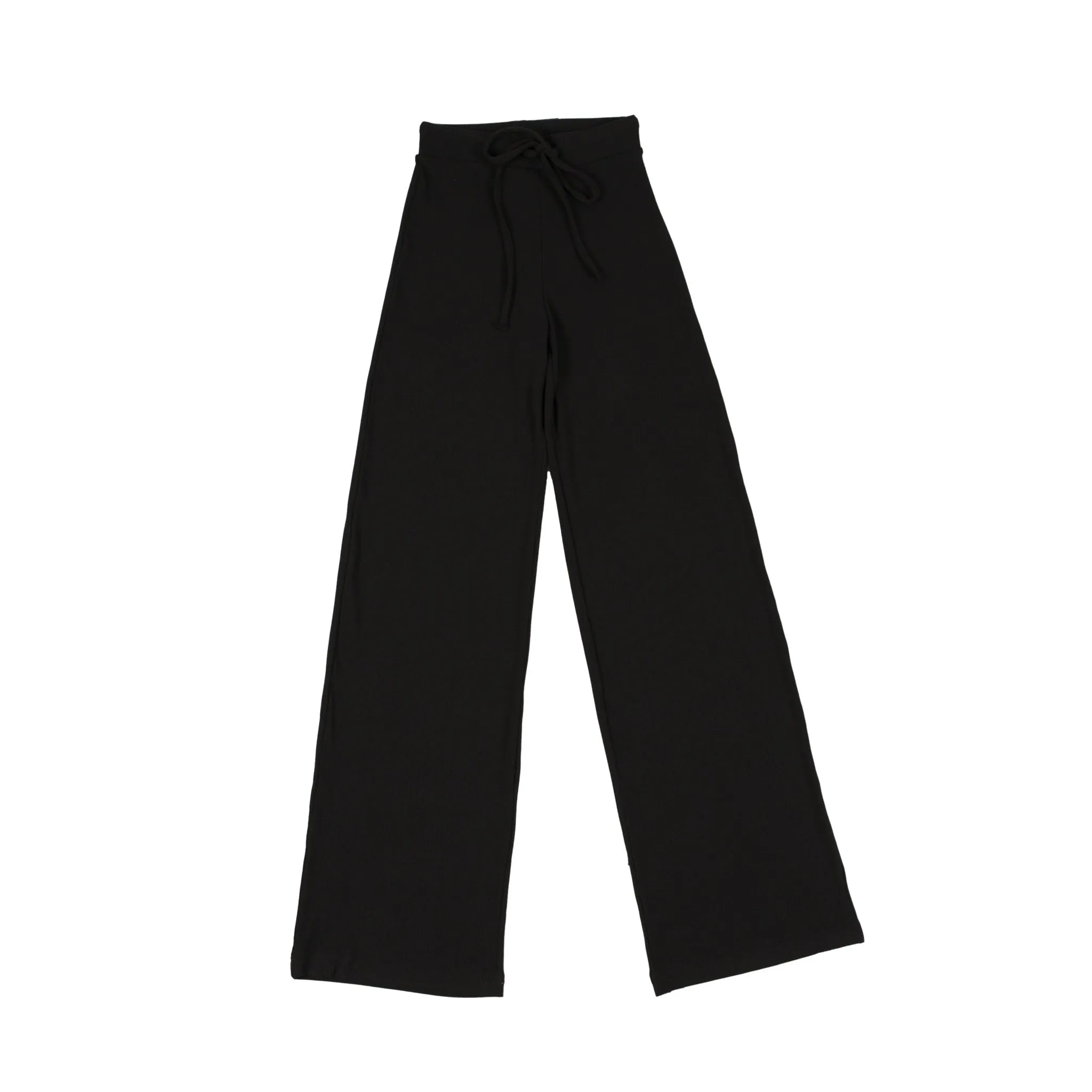 Black Soot | Women Ribbed Wide Leg Lounge Pants