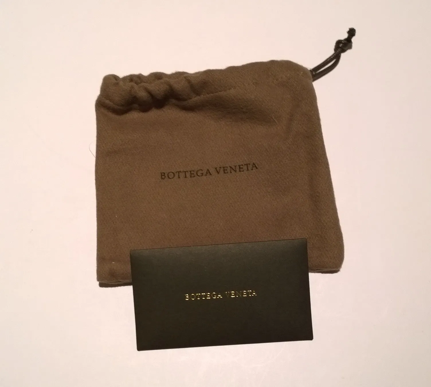 Bottega Veneta Card Case with Zipper Black Leather Wallet