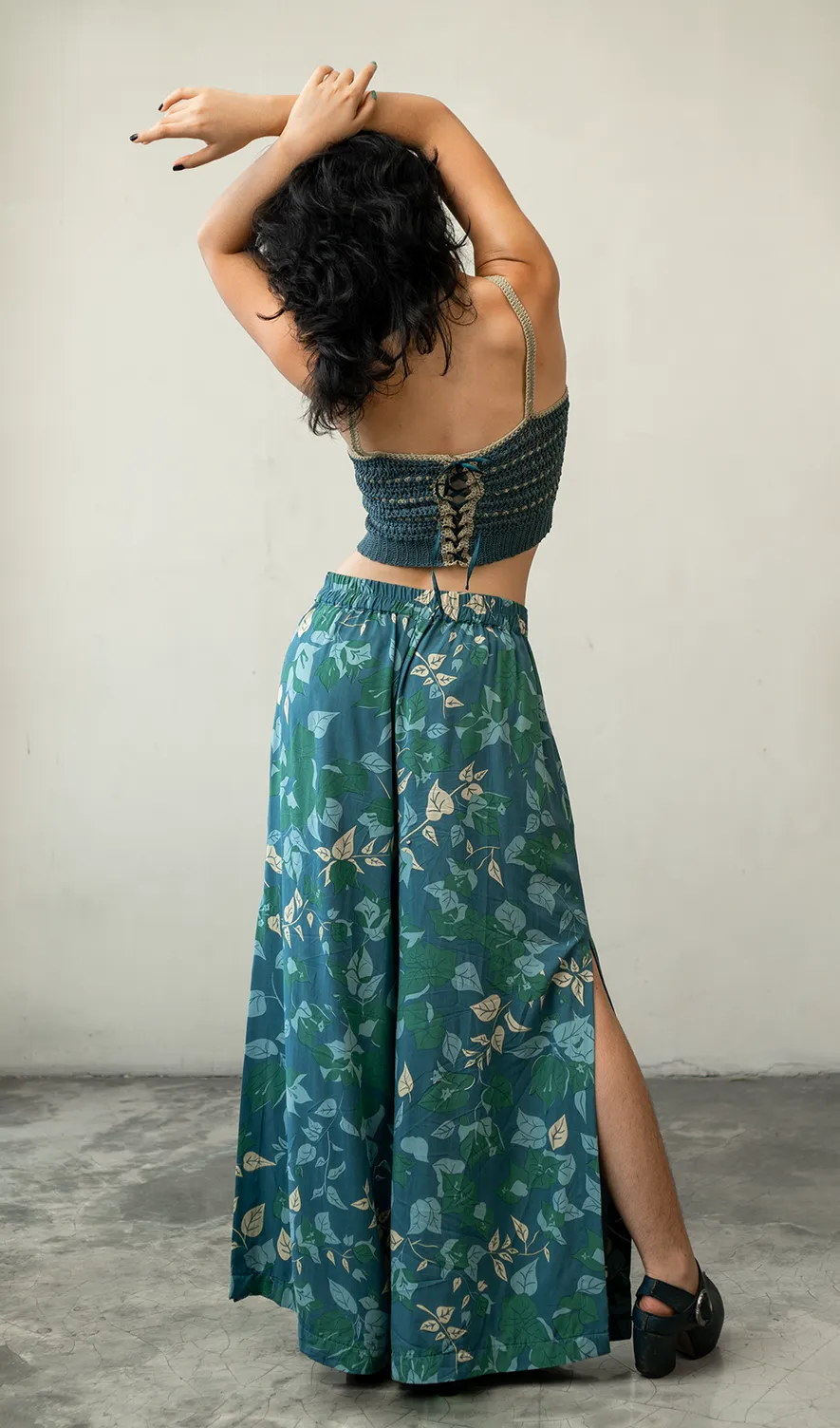 Bougainvillea Moss Wide Leg Pants, 3 sizes