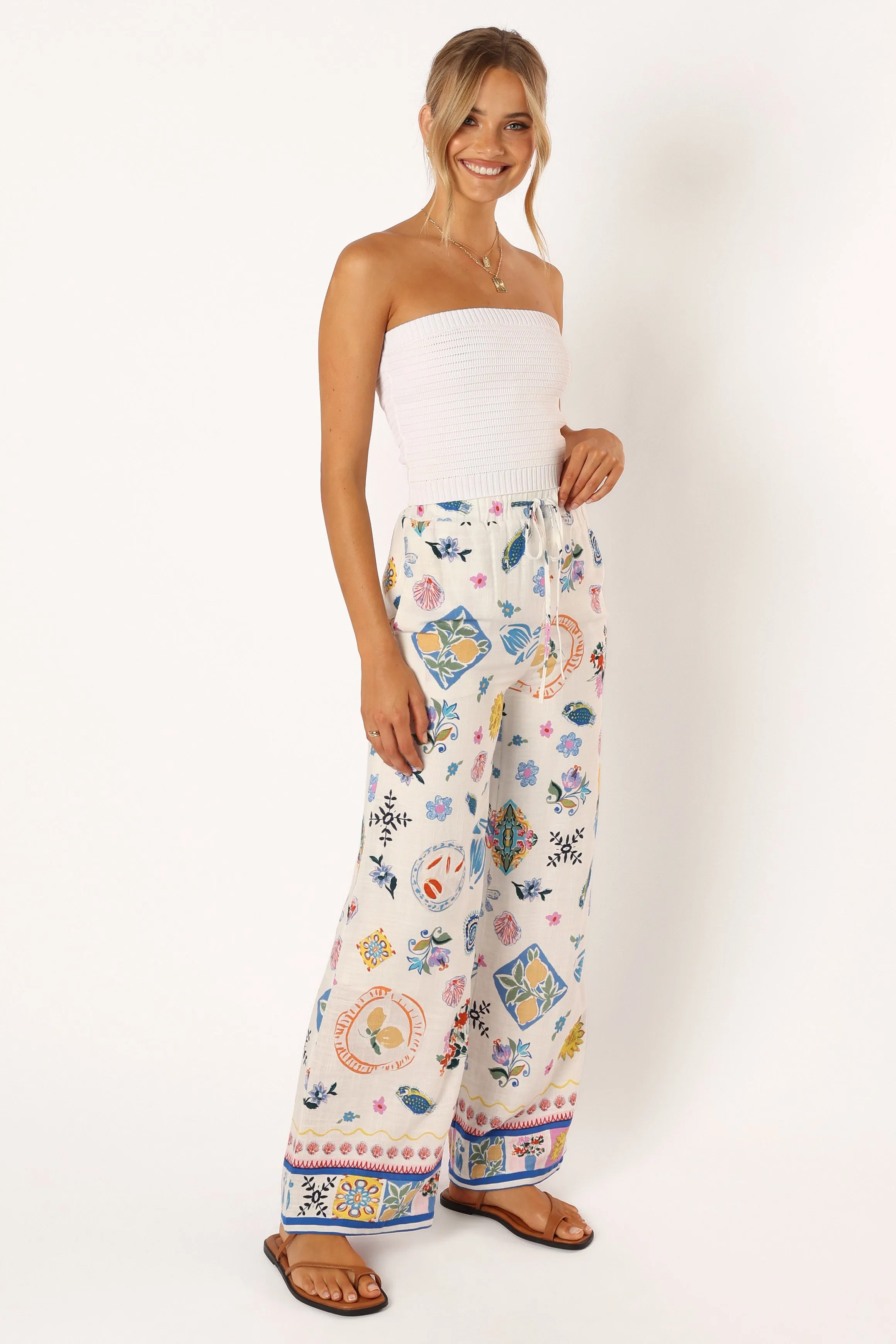 Brady Wide Leg Pant - Portofino