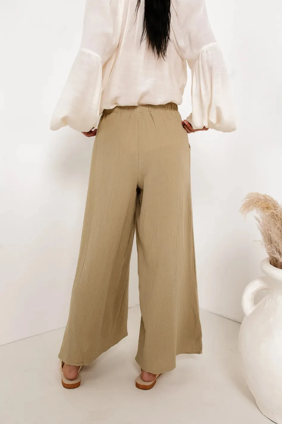 Brandi Wide Leg Pants in Olive