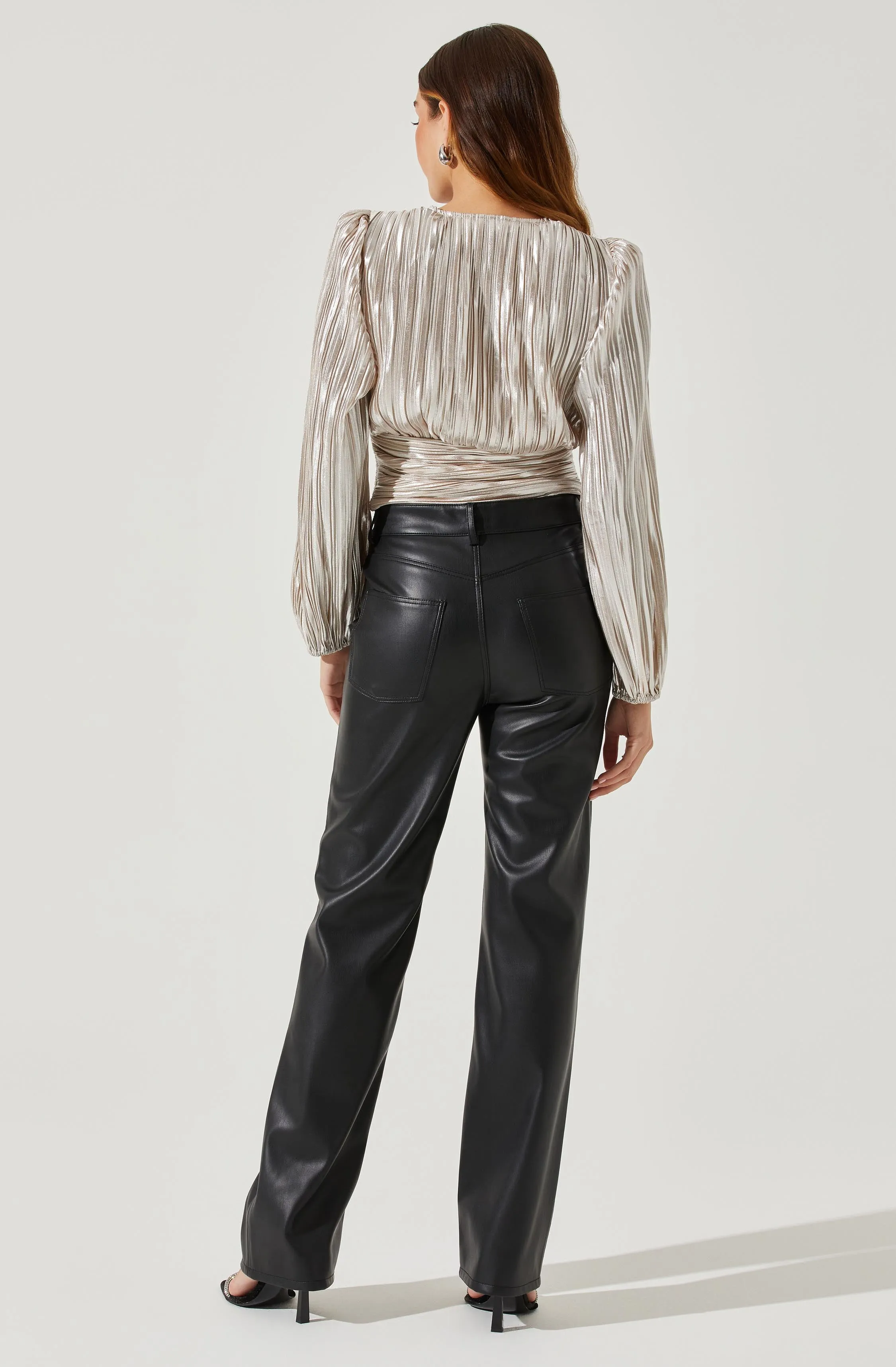 Braydon Pleated Ruched Top