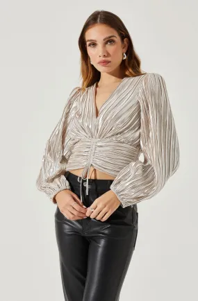 Braydon Pleated Ruched Top