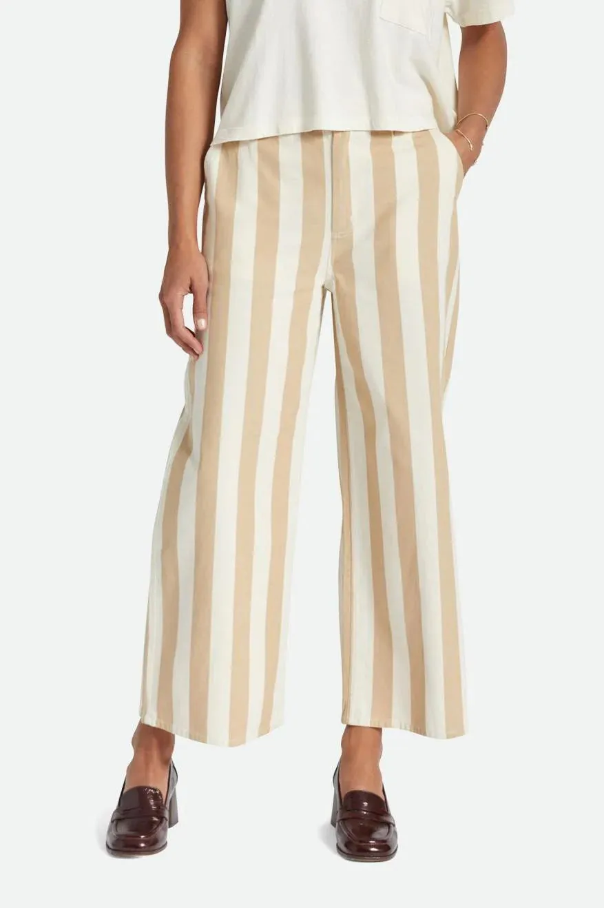 BRIXTON Women's Victory Wide Leg Pants Sand