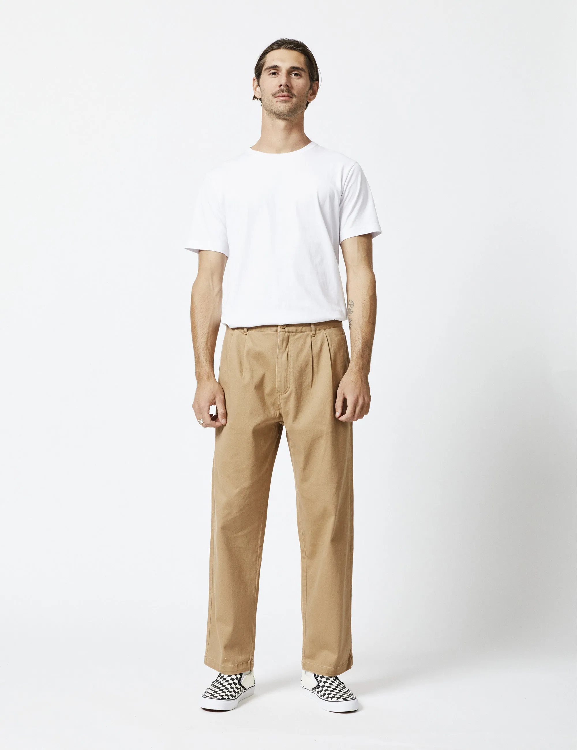 Brooklyn Pleated Pant - Khaki