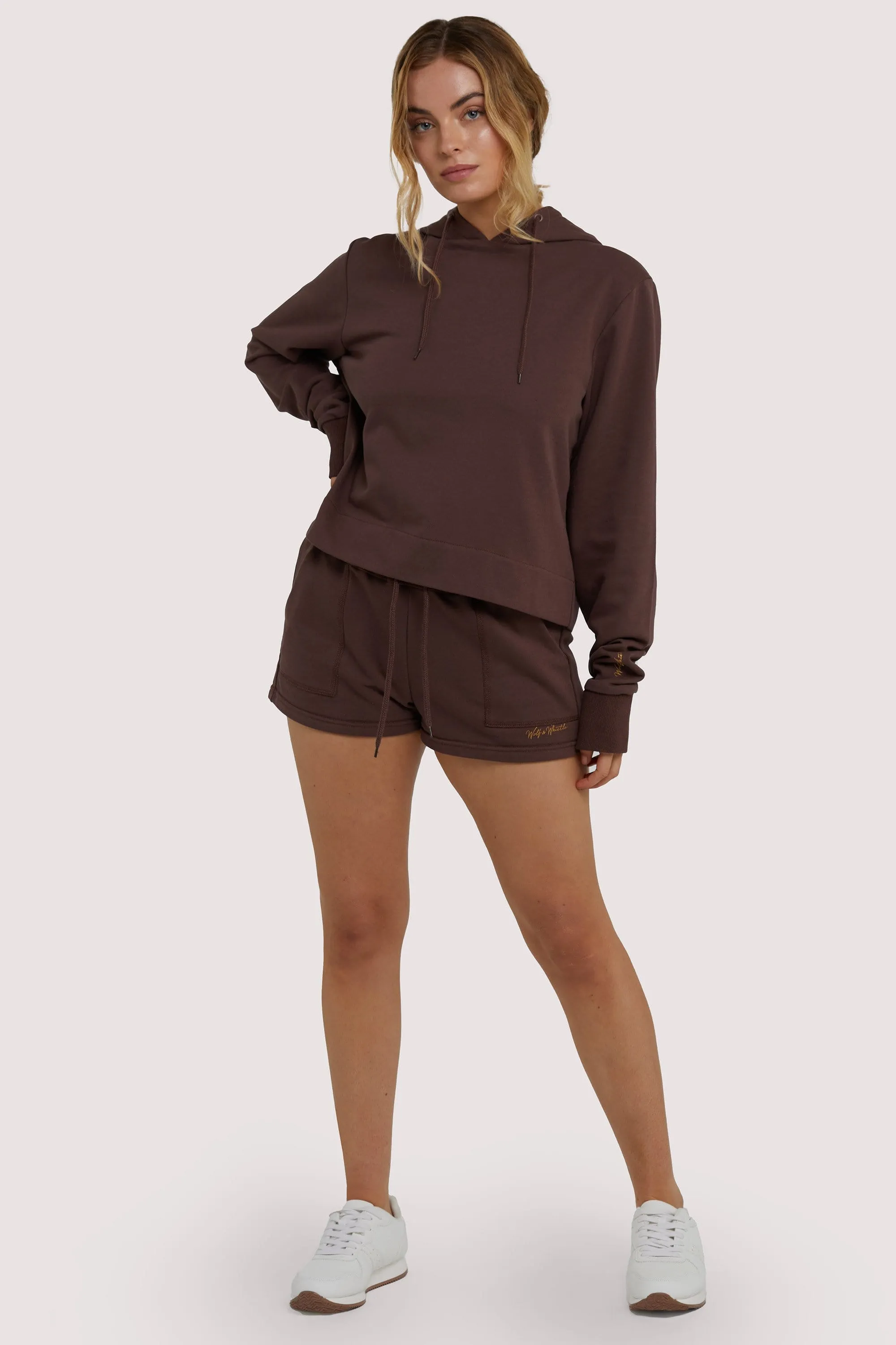 Brown Hooded Top